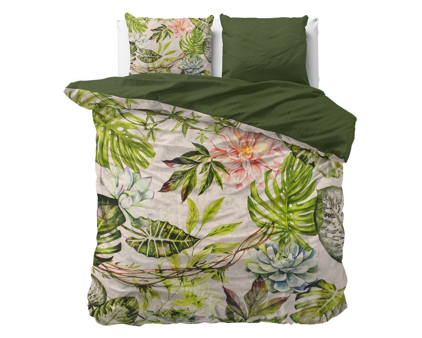 NordDream Botanical Destiny pussilakana valkoinen 200x220 satiini