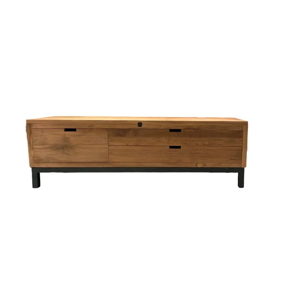 Sasus Cedrik tv-taso 150 cm kierrätystiikki puunvärinen