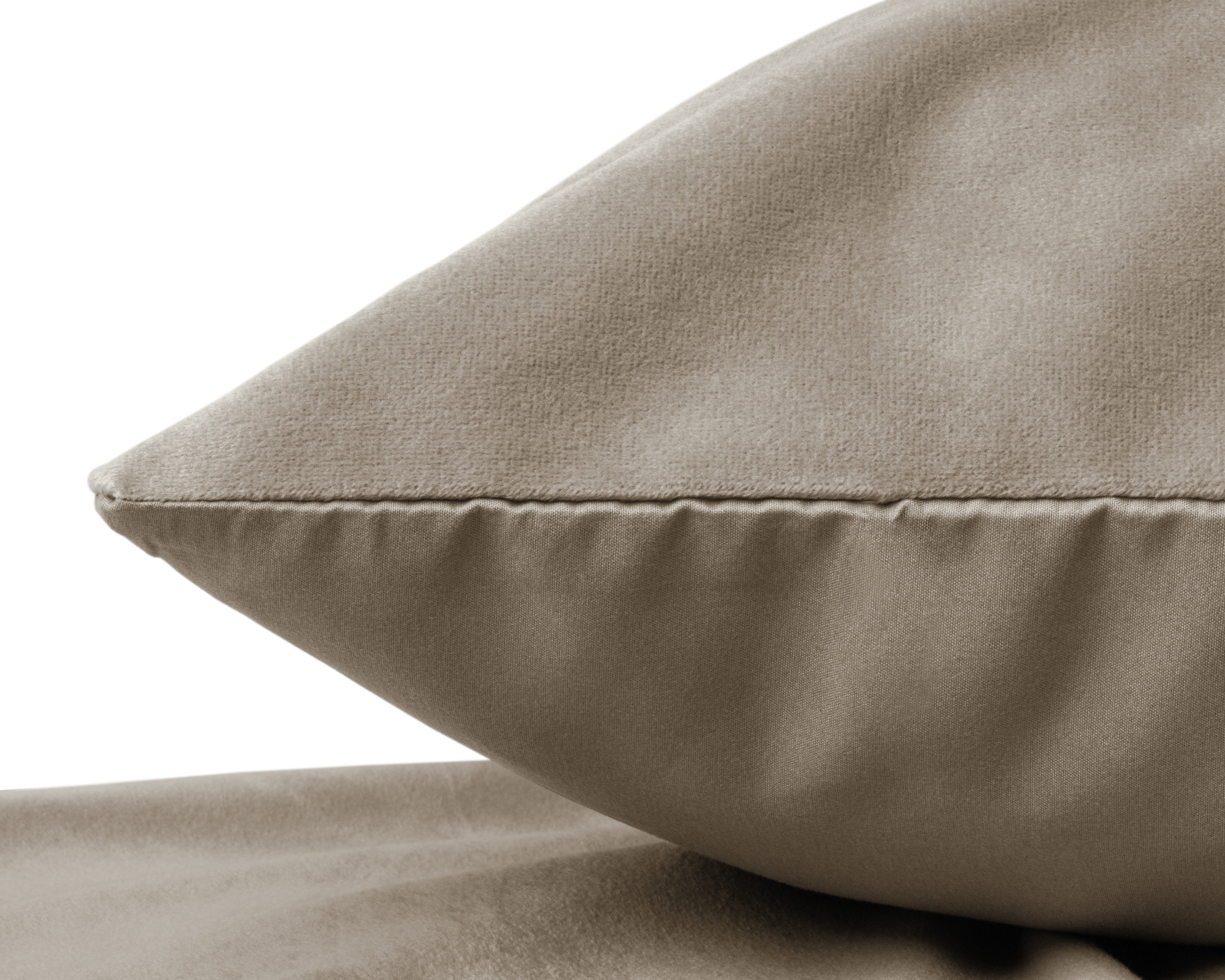 NordDream Velvet tyynyliinat taupe/harmaa 2kpl sametti