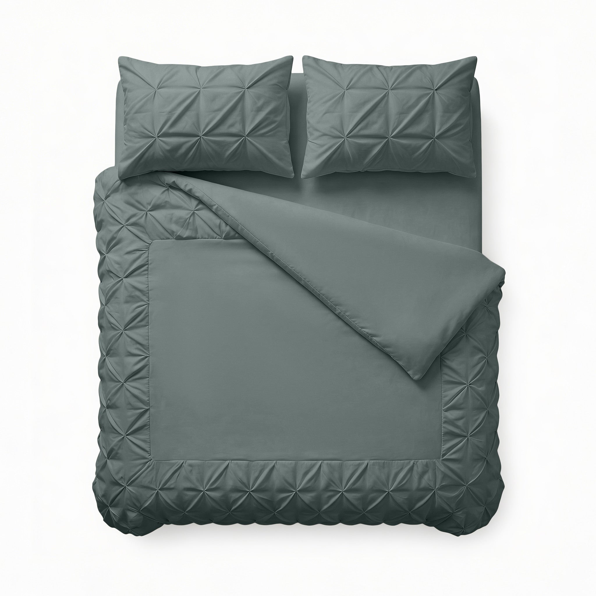 NordDream Fresh Border Pintuck pussilakana vihreä 140x200/220