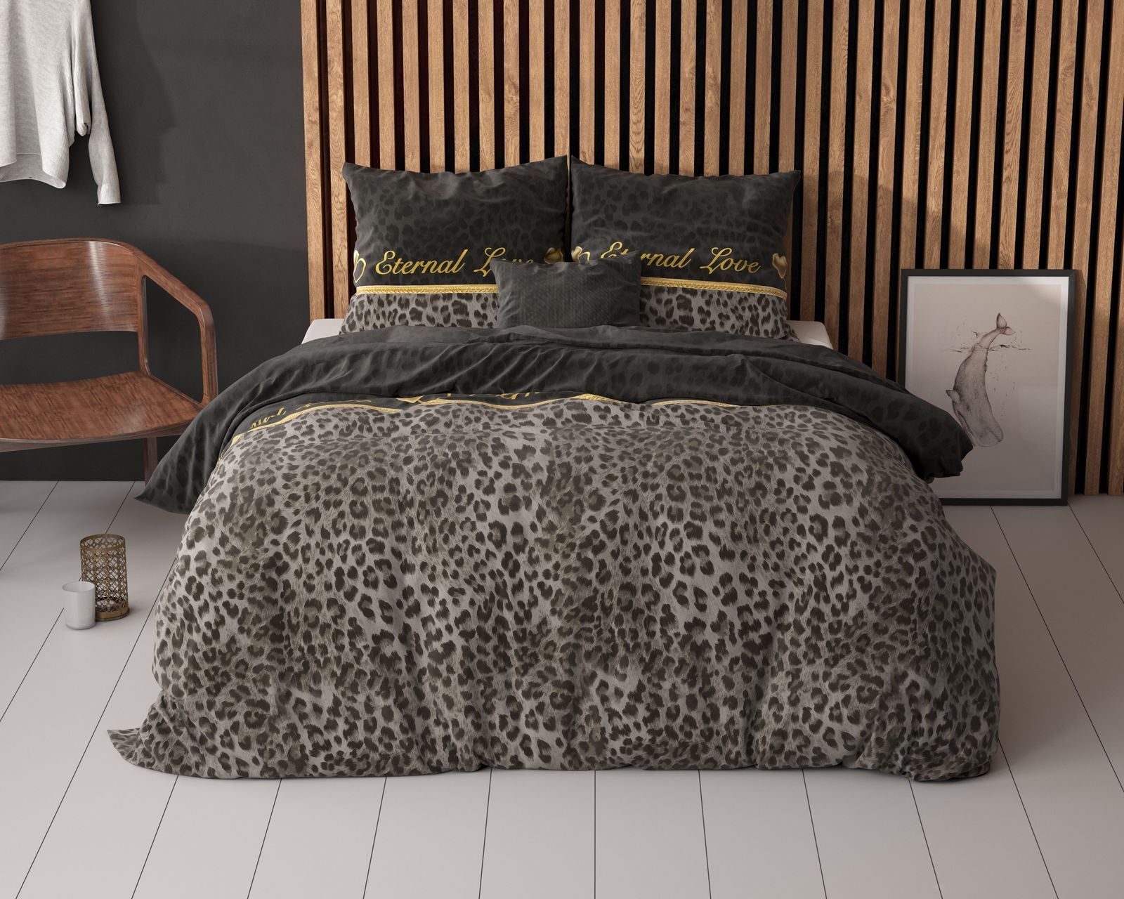 NordDream Elegance Eternal Love pussilakana musta 200x220 cm