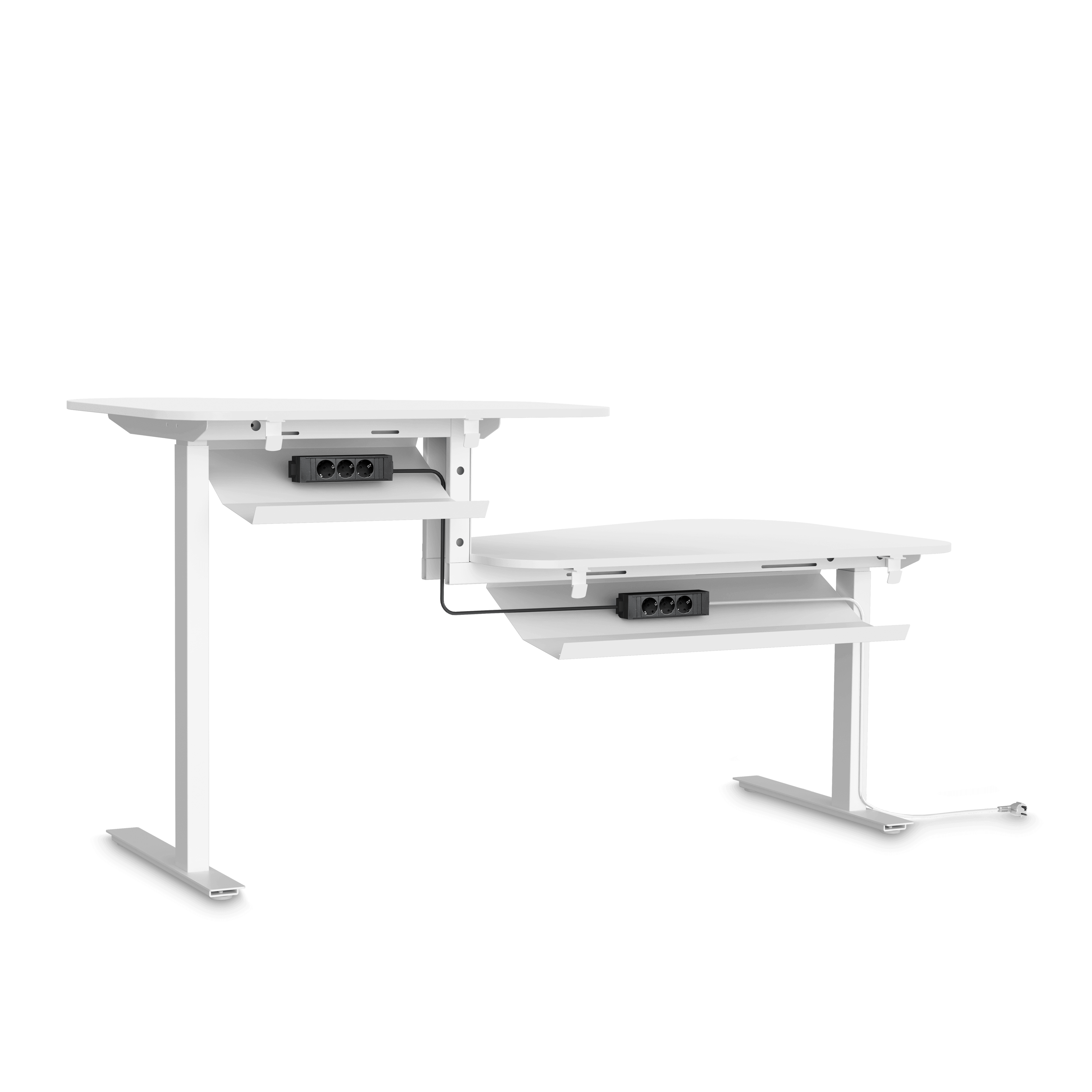 Aeris Active Office Desk sähkösarja valkoinen 3-osainen