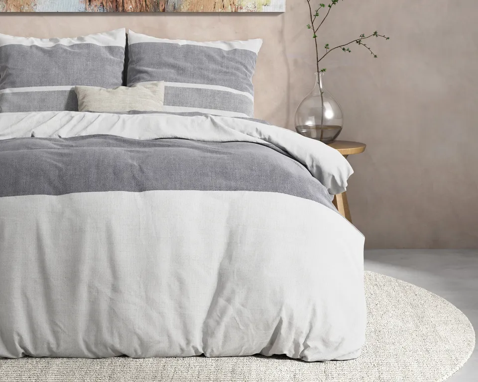 NordDream Flanel Skylar pussilakana antrasiitti 240x220 lämmin
