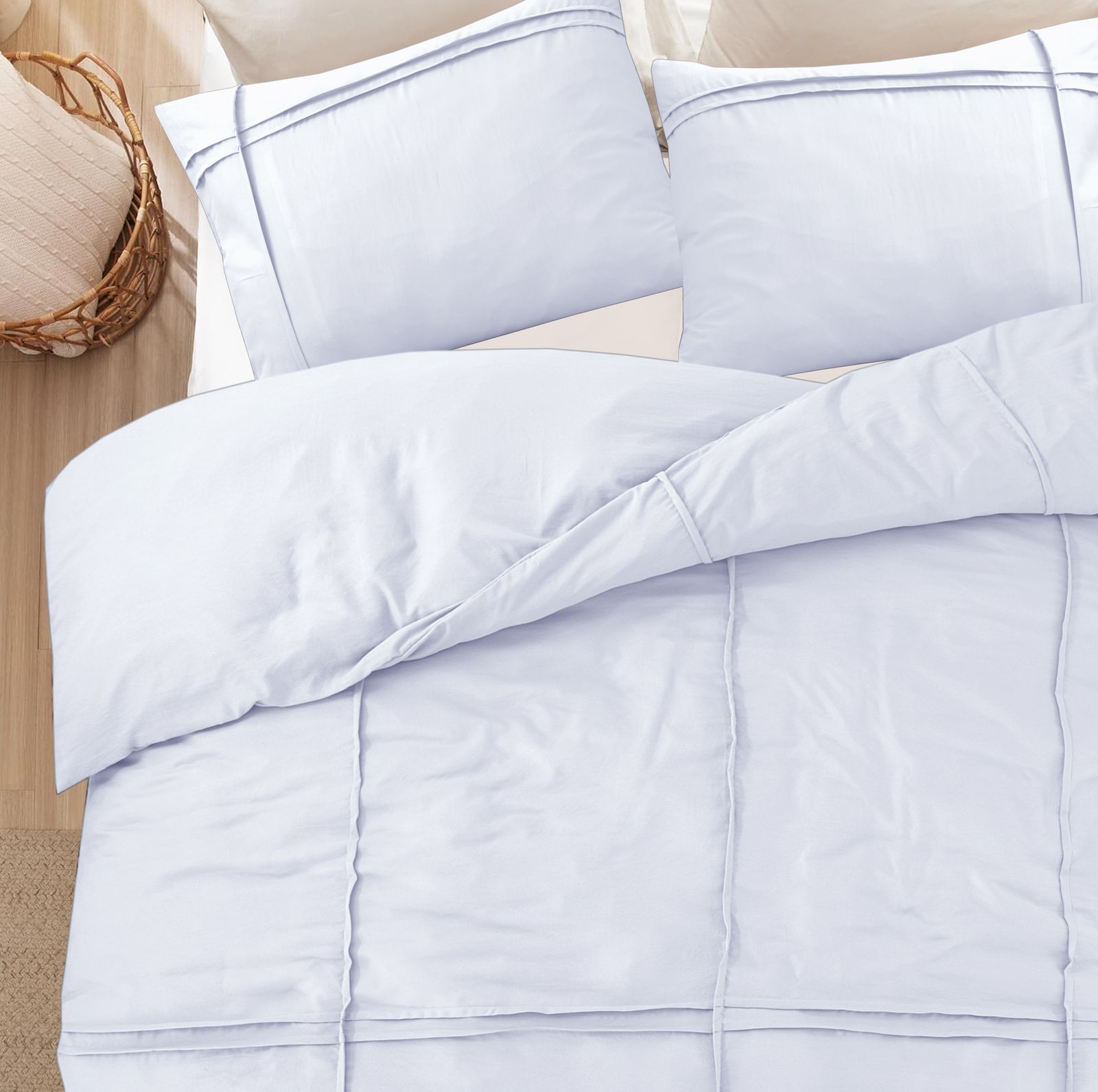 NordDream Fresh Washed Tufted pussilakanasetti 200x200/220 valkoinen