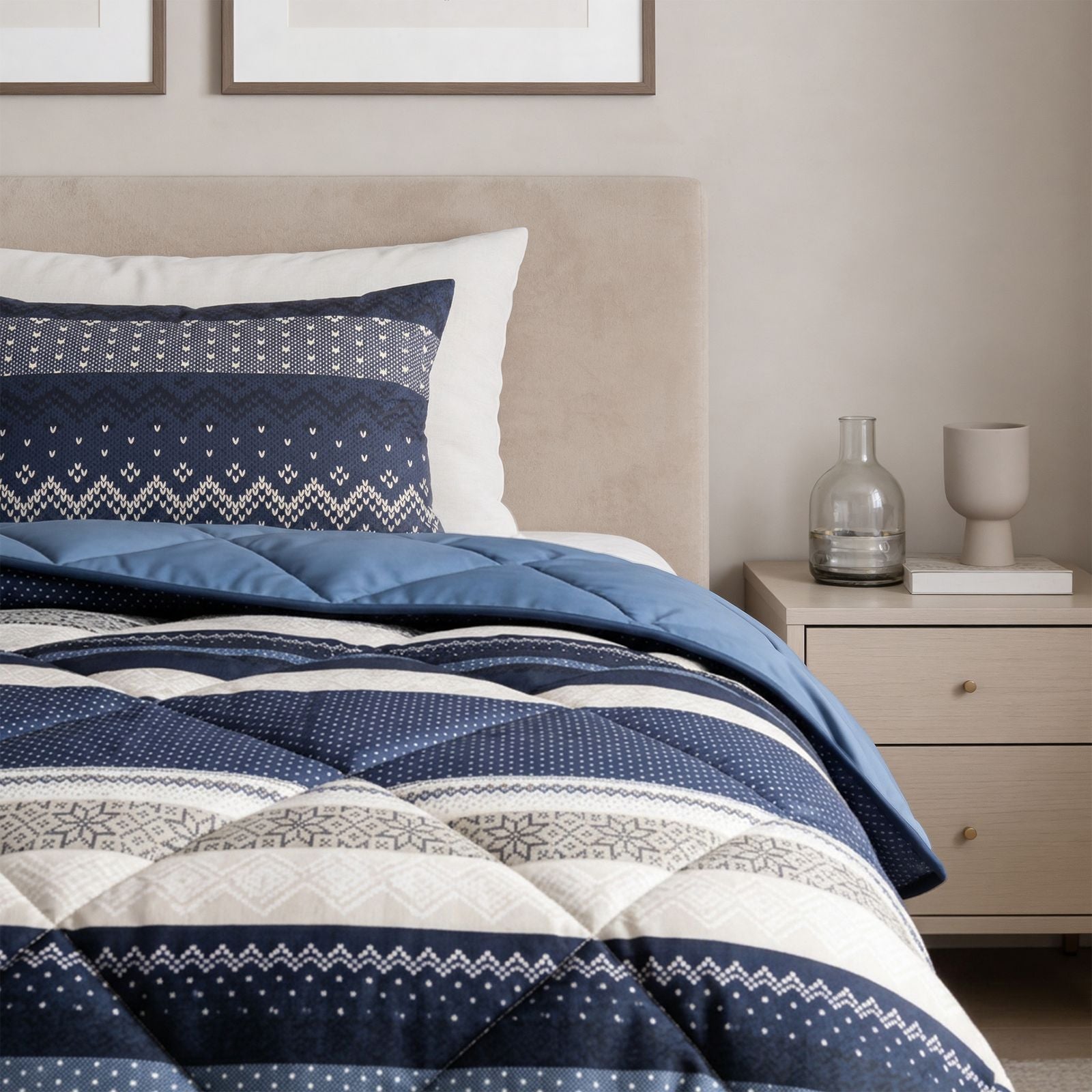 NordDream Lazy Elisabeth pesupeitto navy tyynyliinoilla