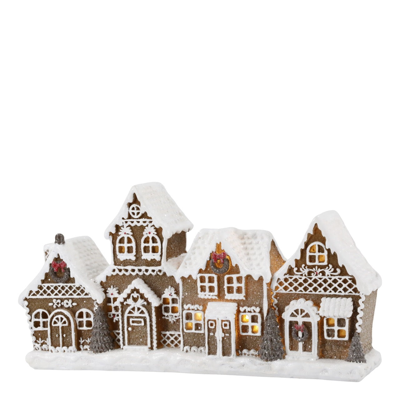 Sasus Noël piparkakkukylä led-valoilla 24,5 cm