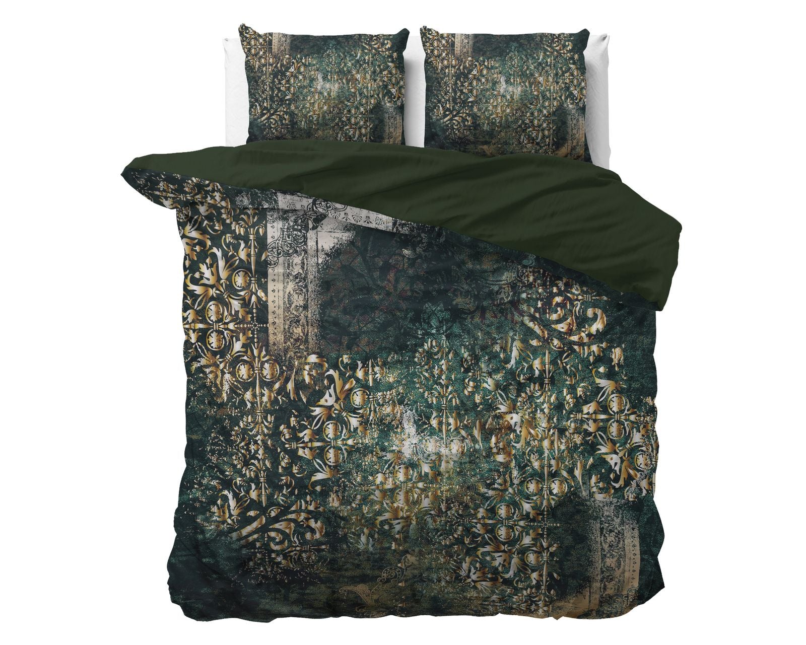 NordDream Wild Satijn Nairobi Green pussilakana 200x200/220 vihreä satiini