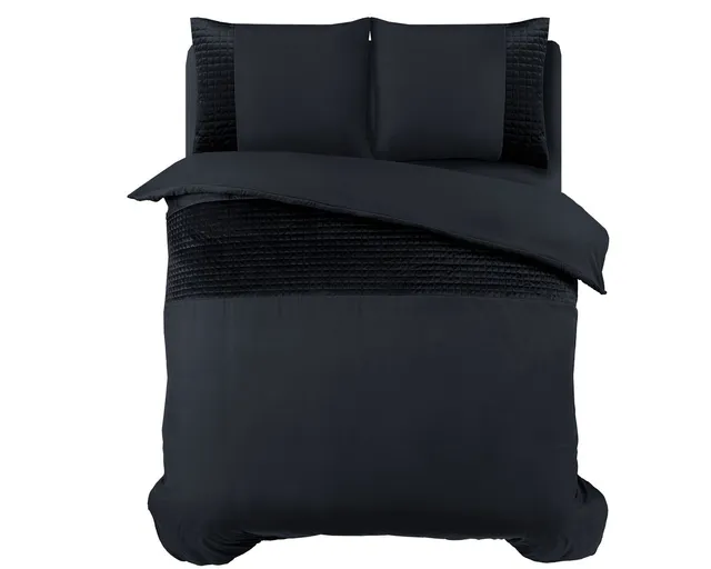 NordDream Velvet Band pussilakana 200x220 musta