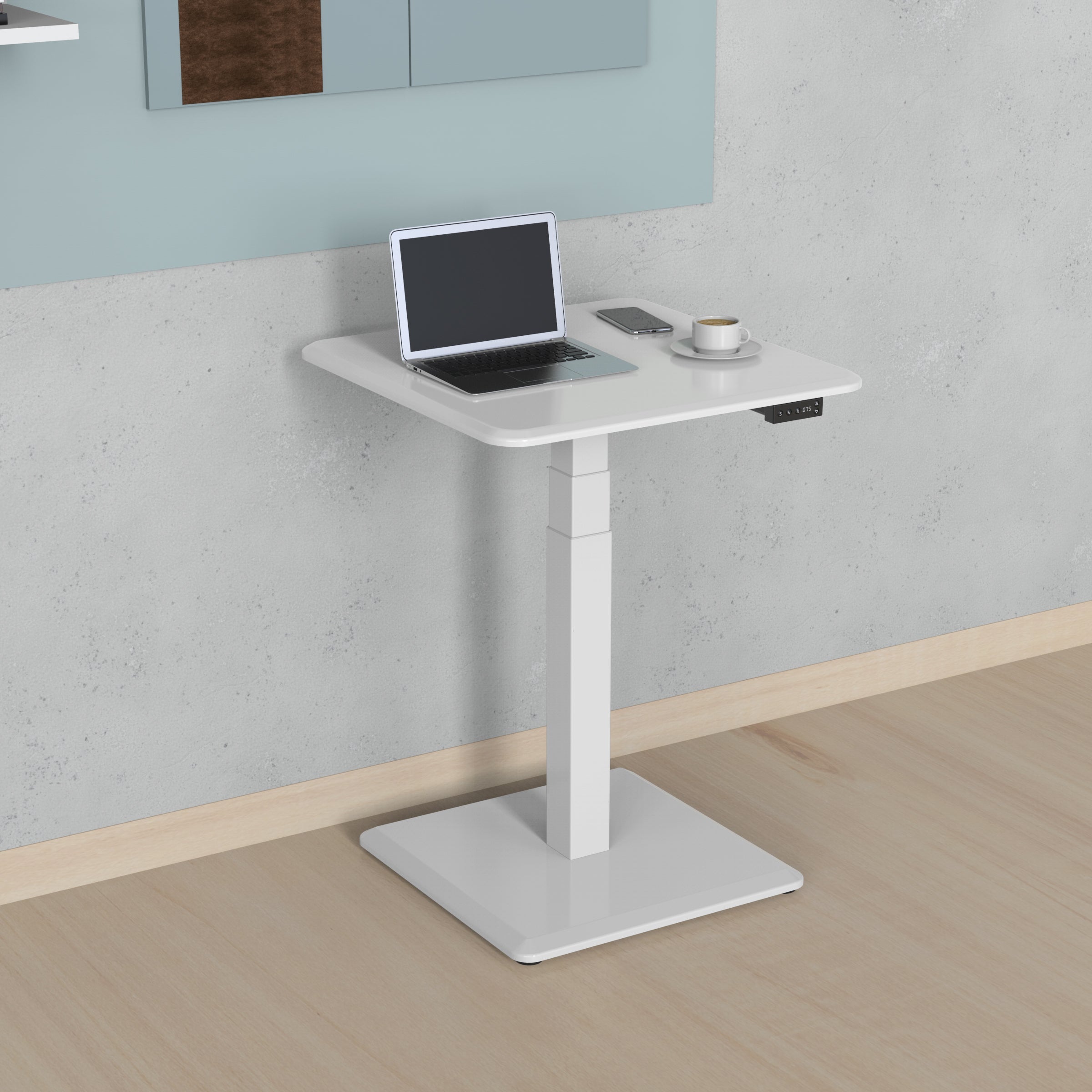 Stoo Desk Single Compact sähköpöytä valkoinen 60x60
