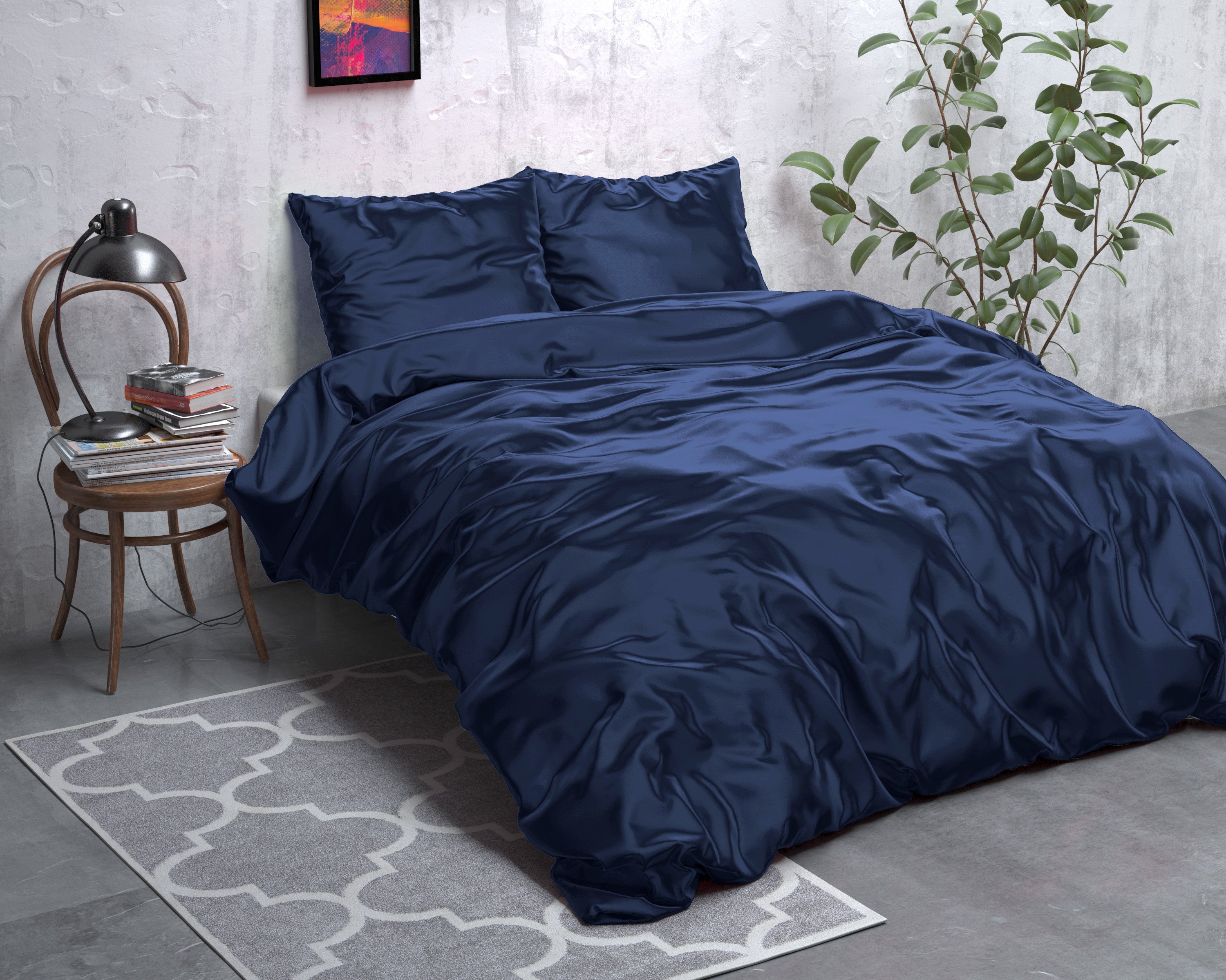 NordDream Beauty Skin Care pussilakana Navy 200x200 satiini