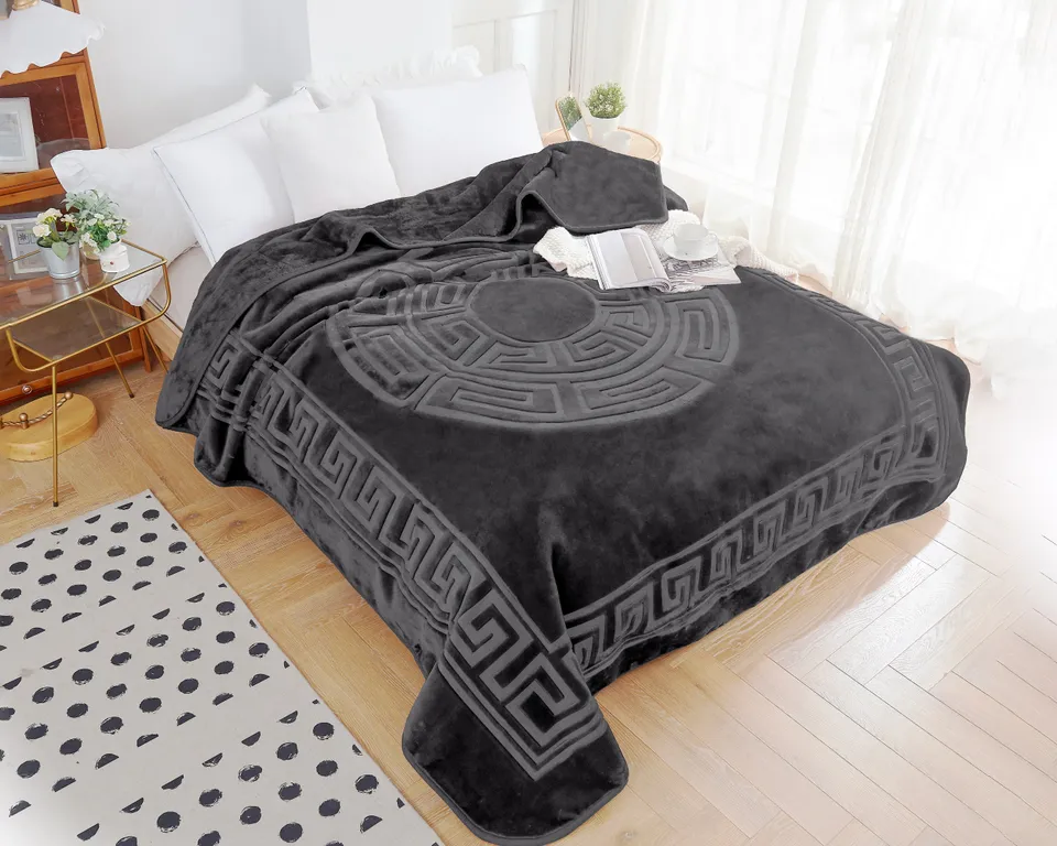 NordDream Embossed Zeta pussilakanasetti antrasiitti kohokuvio
