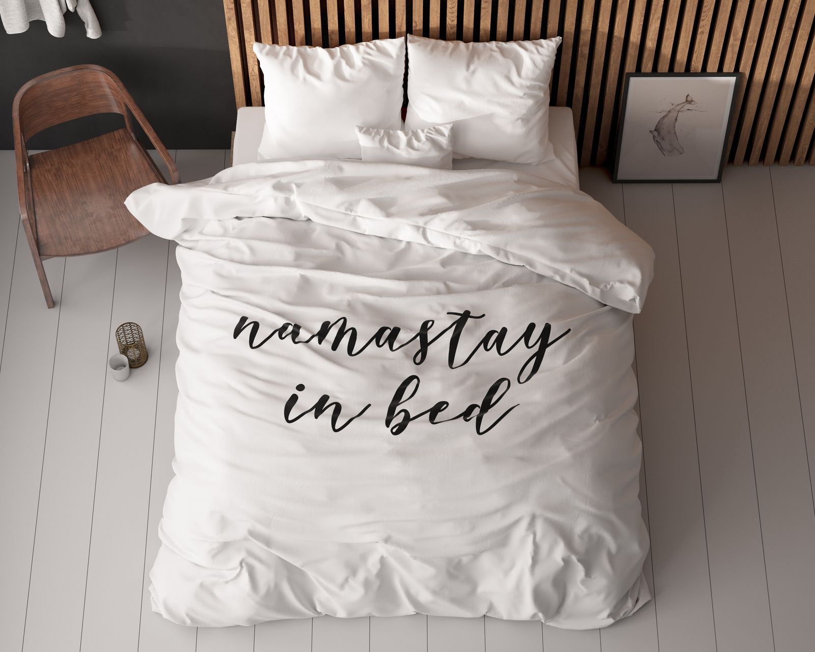 NordDream Essentials Namastay valkoinen pussilakana mikro
