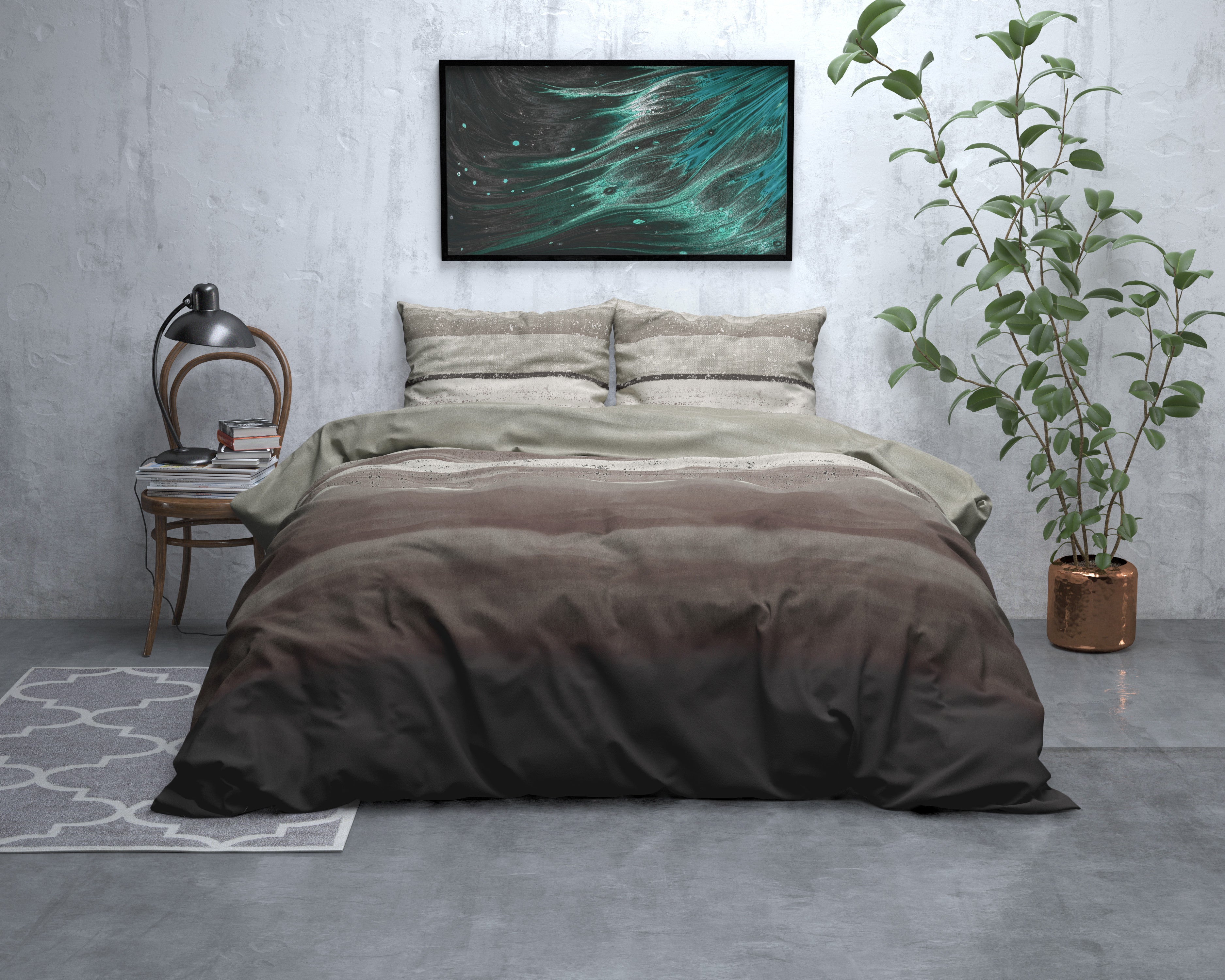 NordDream Flanel Marcus Taupe pussilakana 140x220