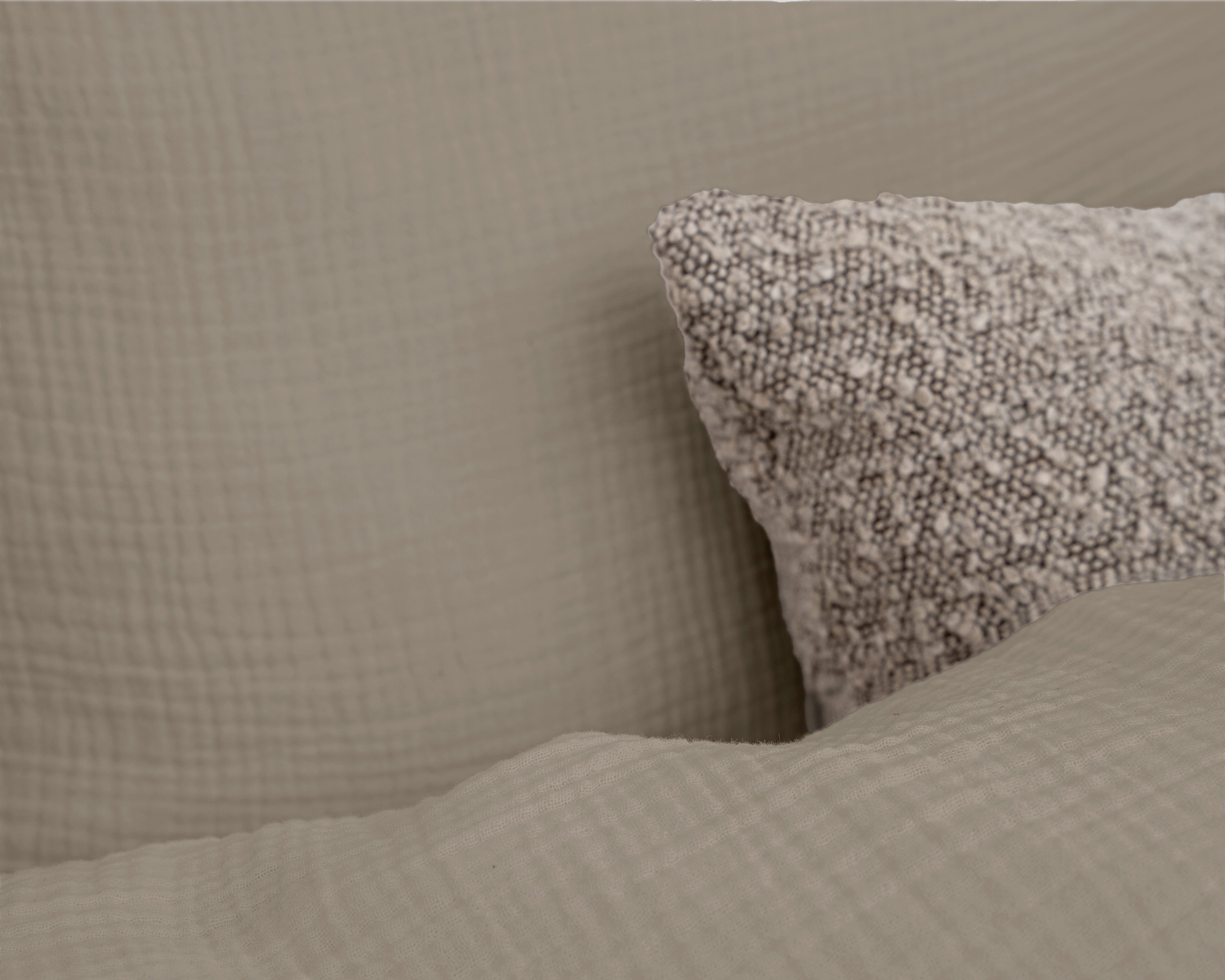 NordDream Mousseline perkaalipussilakana taupe 200x220/240
