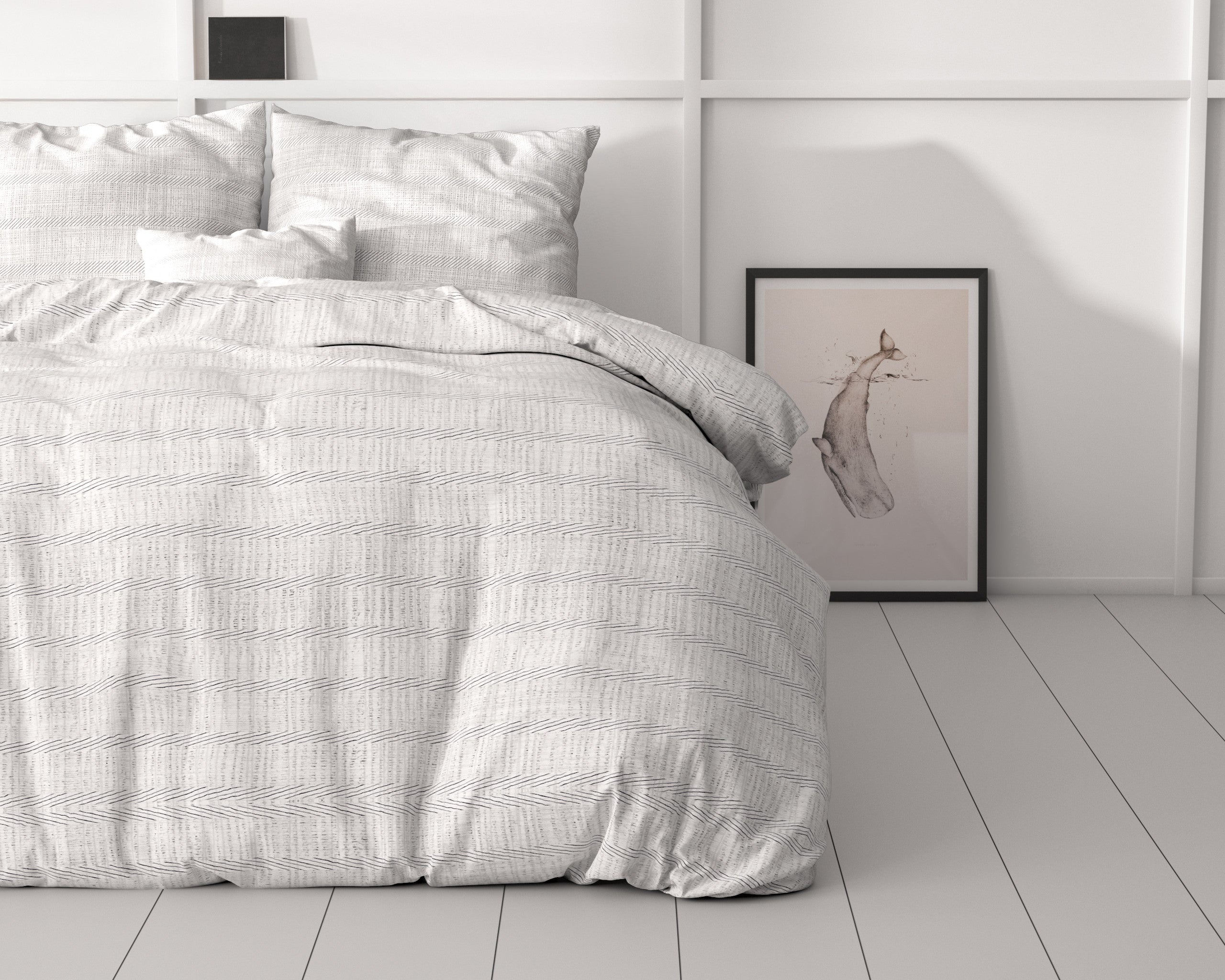 NordSleeps Classy Menno pussilakana 240x220 valkoinen mikrokuitu