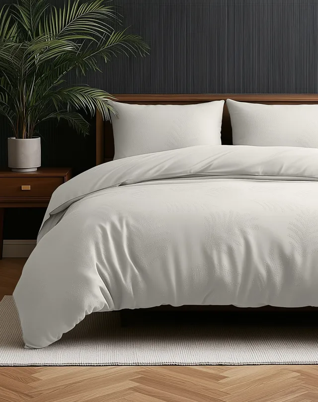 NordDream Embossed pussilakana 140x200 Leaves 3D kerma