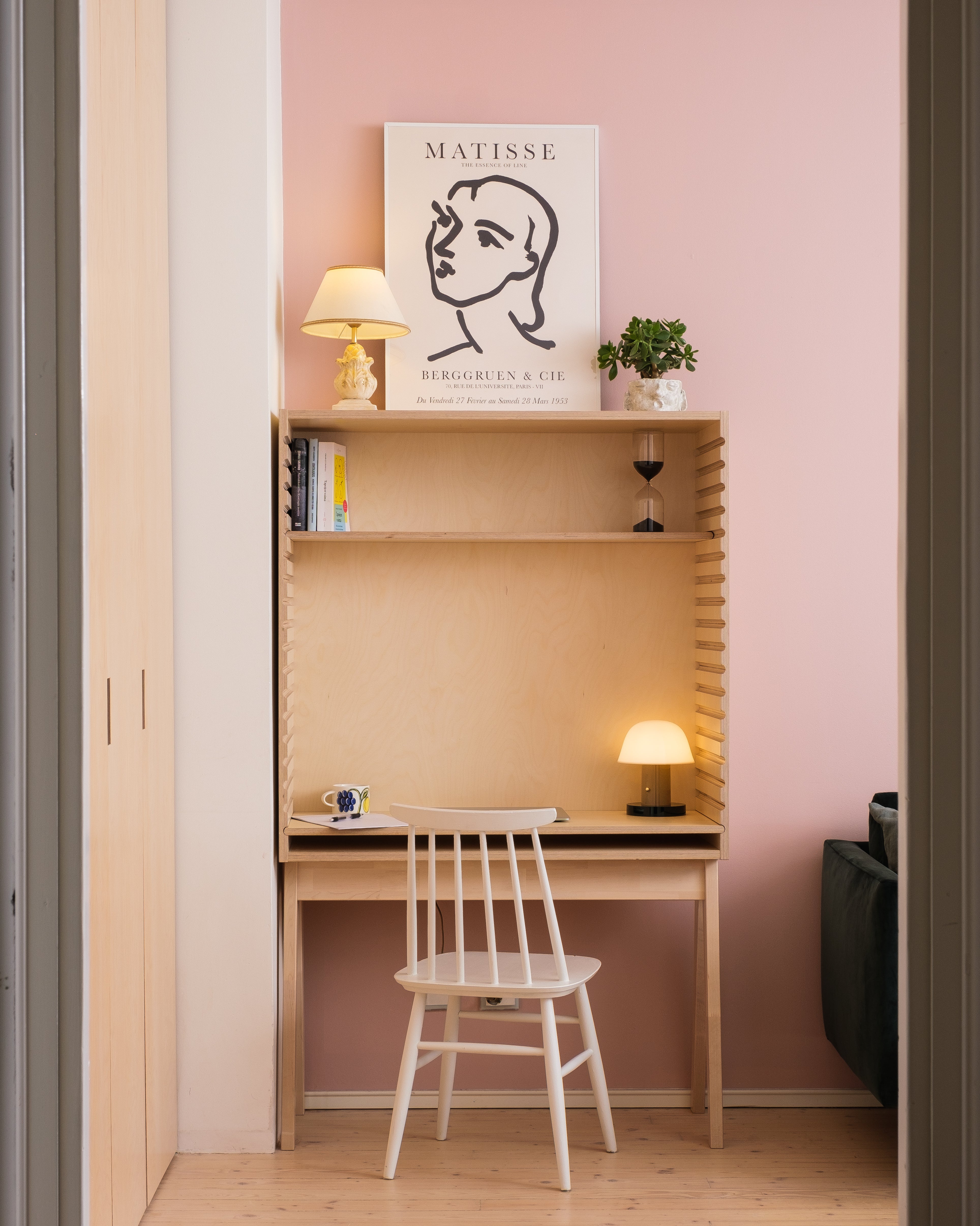 Hima Frame säädettävä työpiste Natural Birch koivu