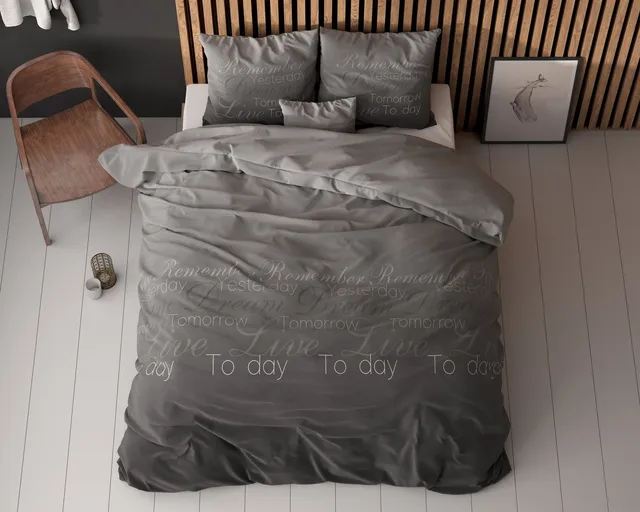 NordDream Elegance Live Today pussilakana 140x220 antrasiitti