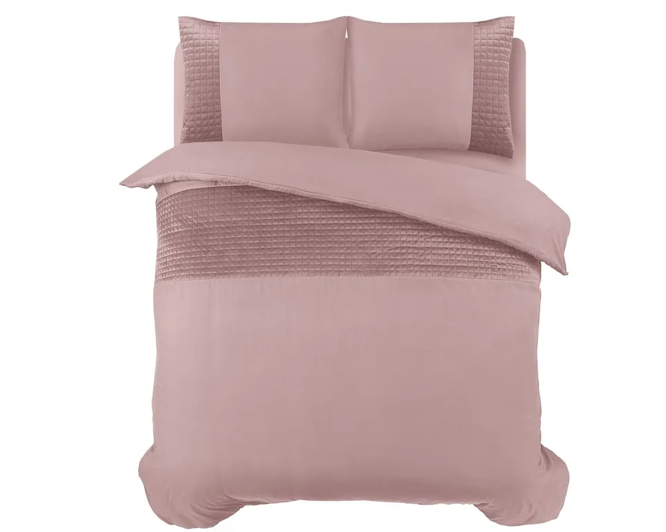 NordDream Velvet pussilakana roosa 200x220 sametti