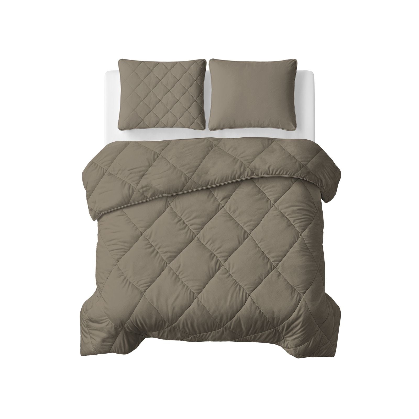 NordDream Lazy peitto taupe/harmaa 200x200 cm pestävä