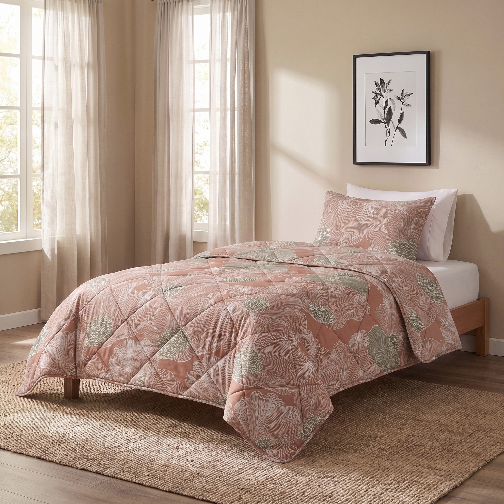 NordDream Lazy Veer peitto 200x220 terrakotta ilman pussilakanaa