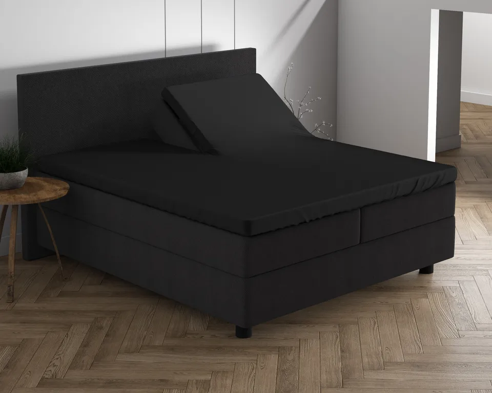 NordDream Jersey Split aluslakana 180x200 musta joustava
