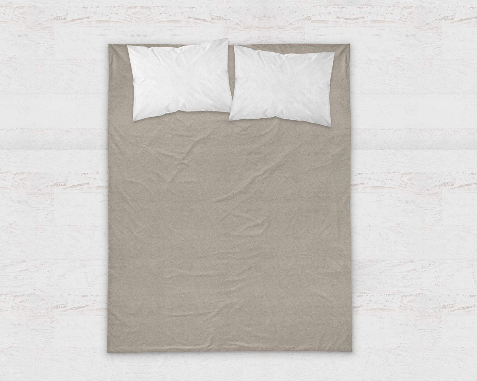NordDream Flanel lakana 200x250 taupe harjattu puuvilla