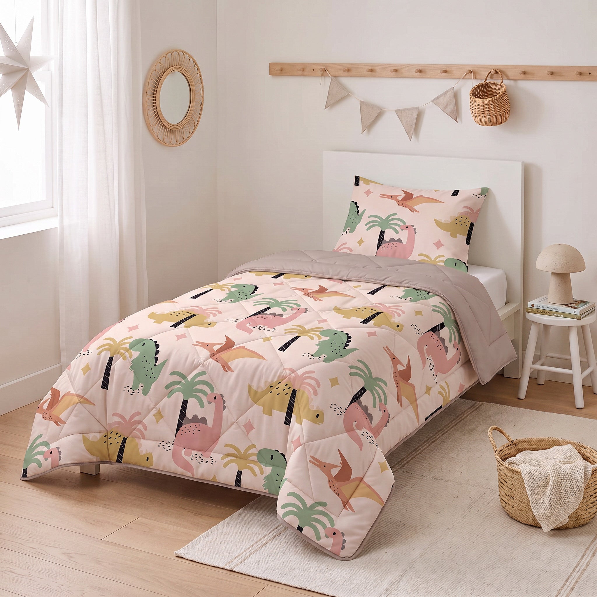 NordDream Lazy Kids peitto dino hiekka 140x200 ilman päällistä