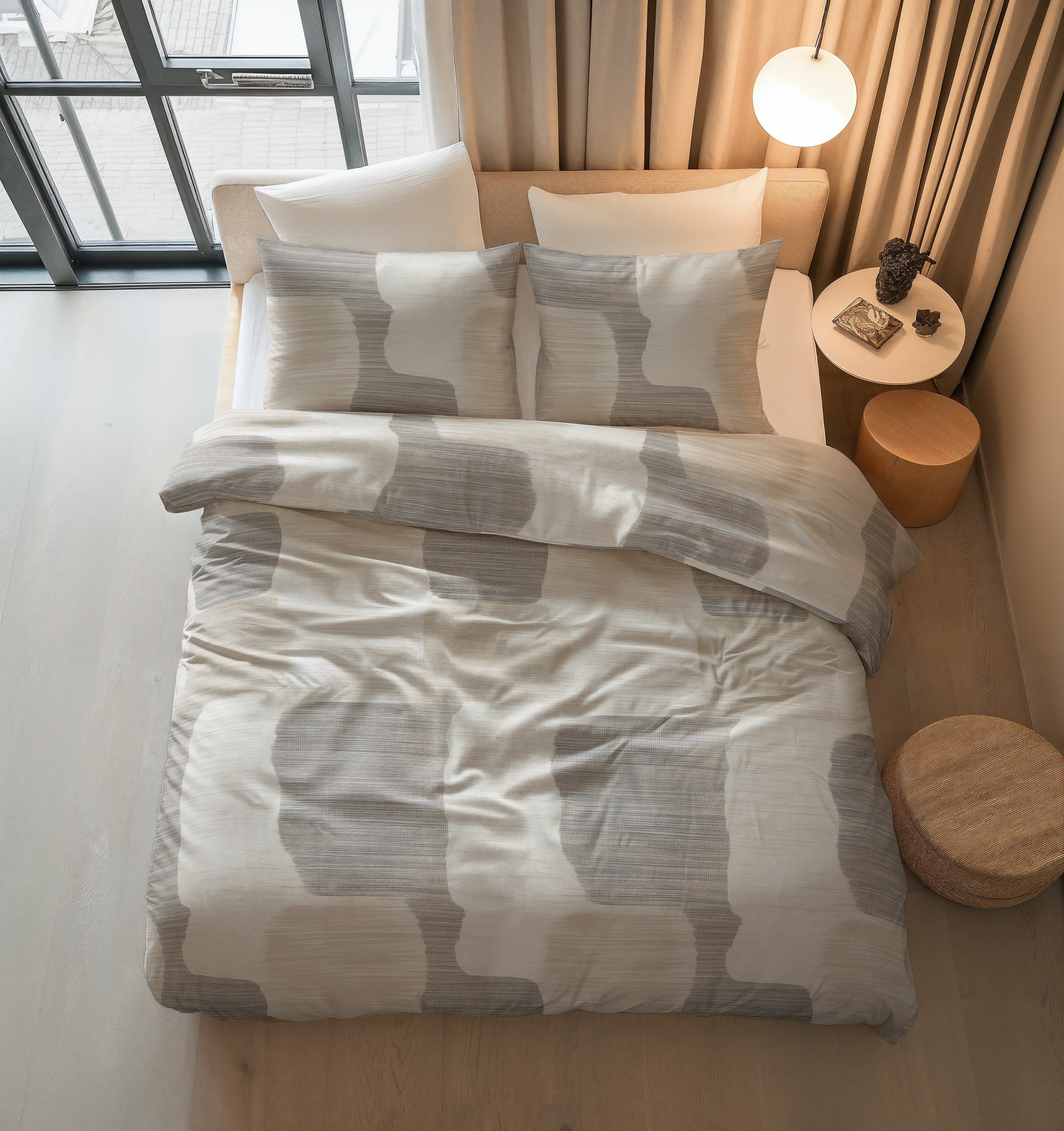 NordDream Pure Dune pussilakana 140x200 harmaa puuvilla