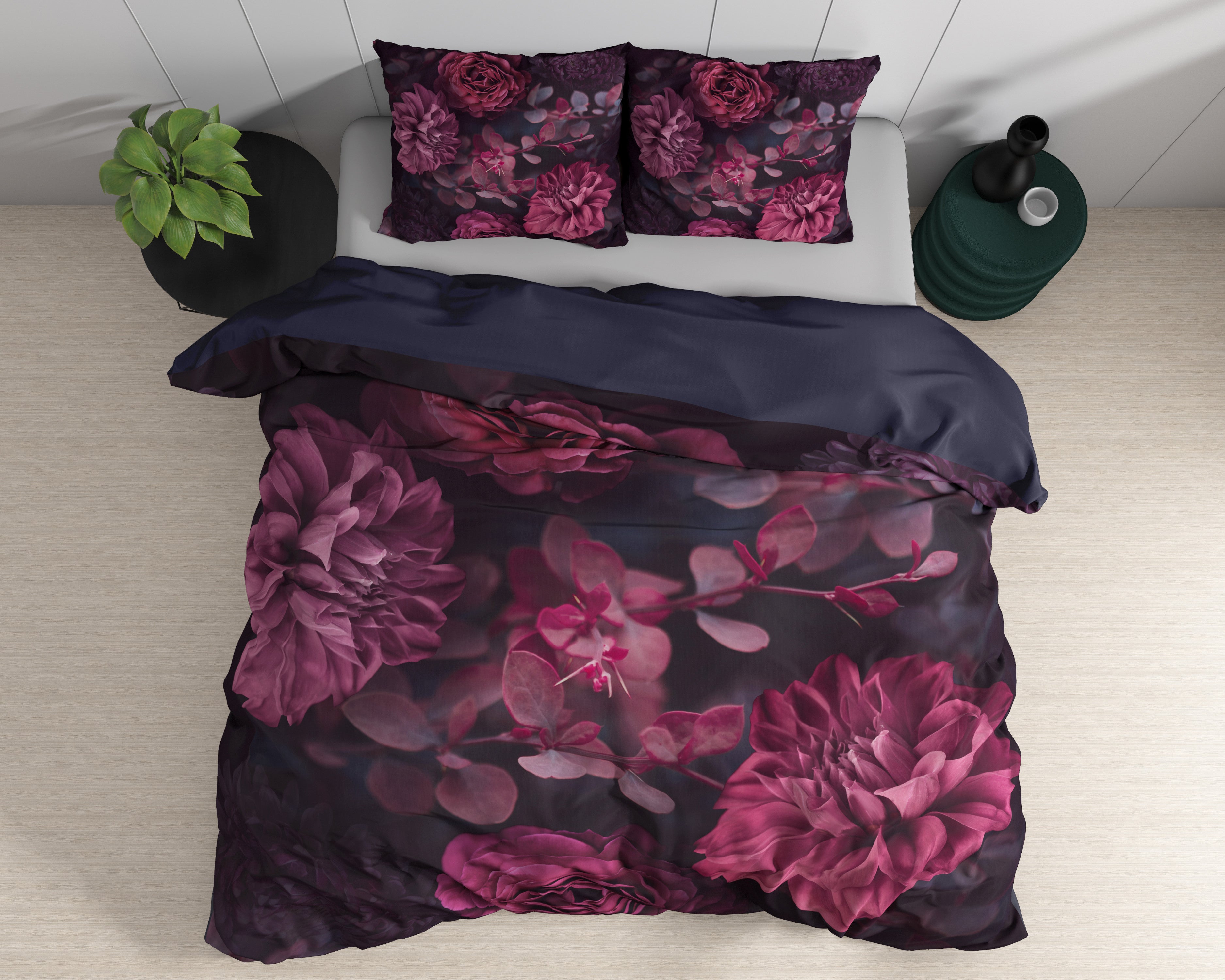 NordDream Wild Satijn Canberra Rood pussilakana 200x200/220 satiini