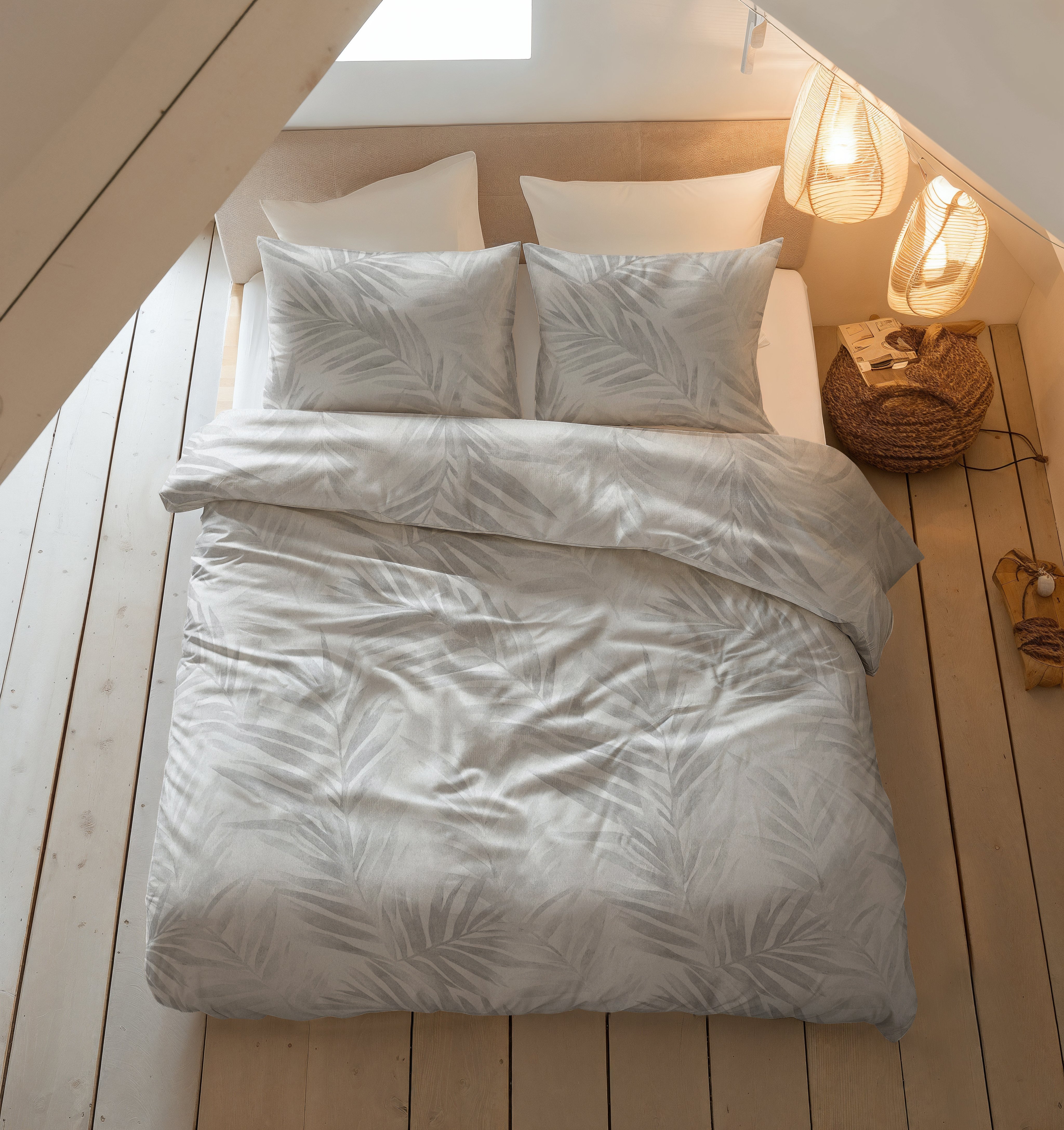 NordDream Flanel Venza pussilakana harmaa 140x200