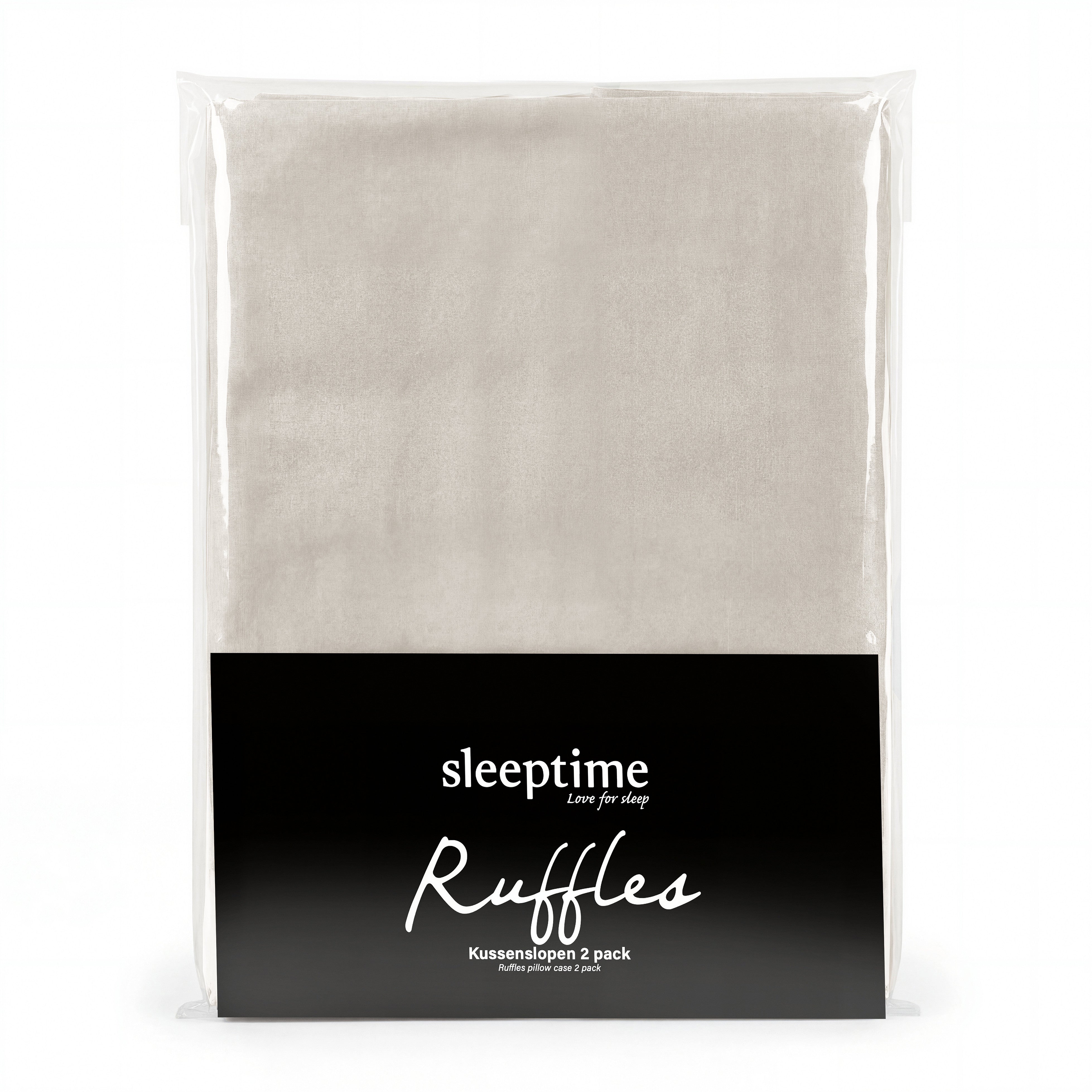 NordDream Lazy Ruffles tyynyliina 60x70 taupe 2-pack