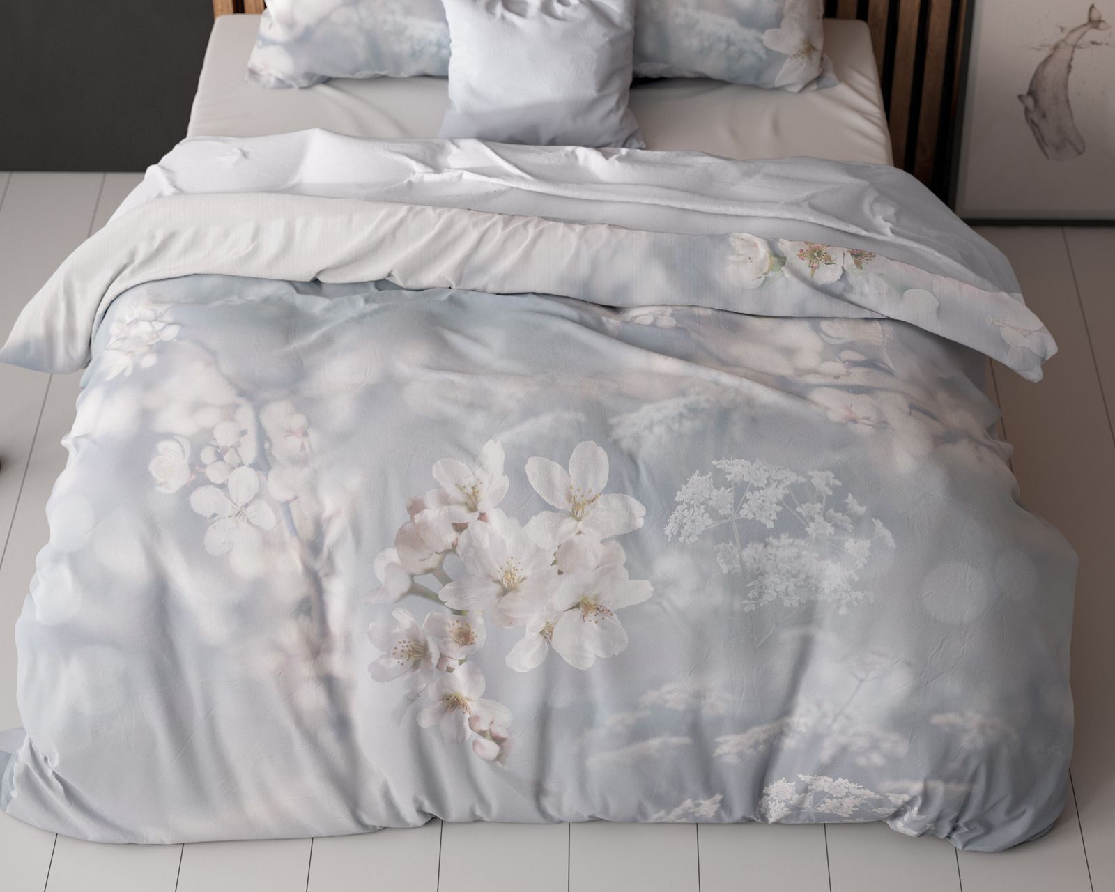 NordDream Essentials Frost Nature pussilakanasetti sininen 240x200