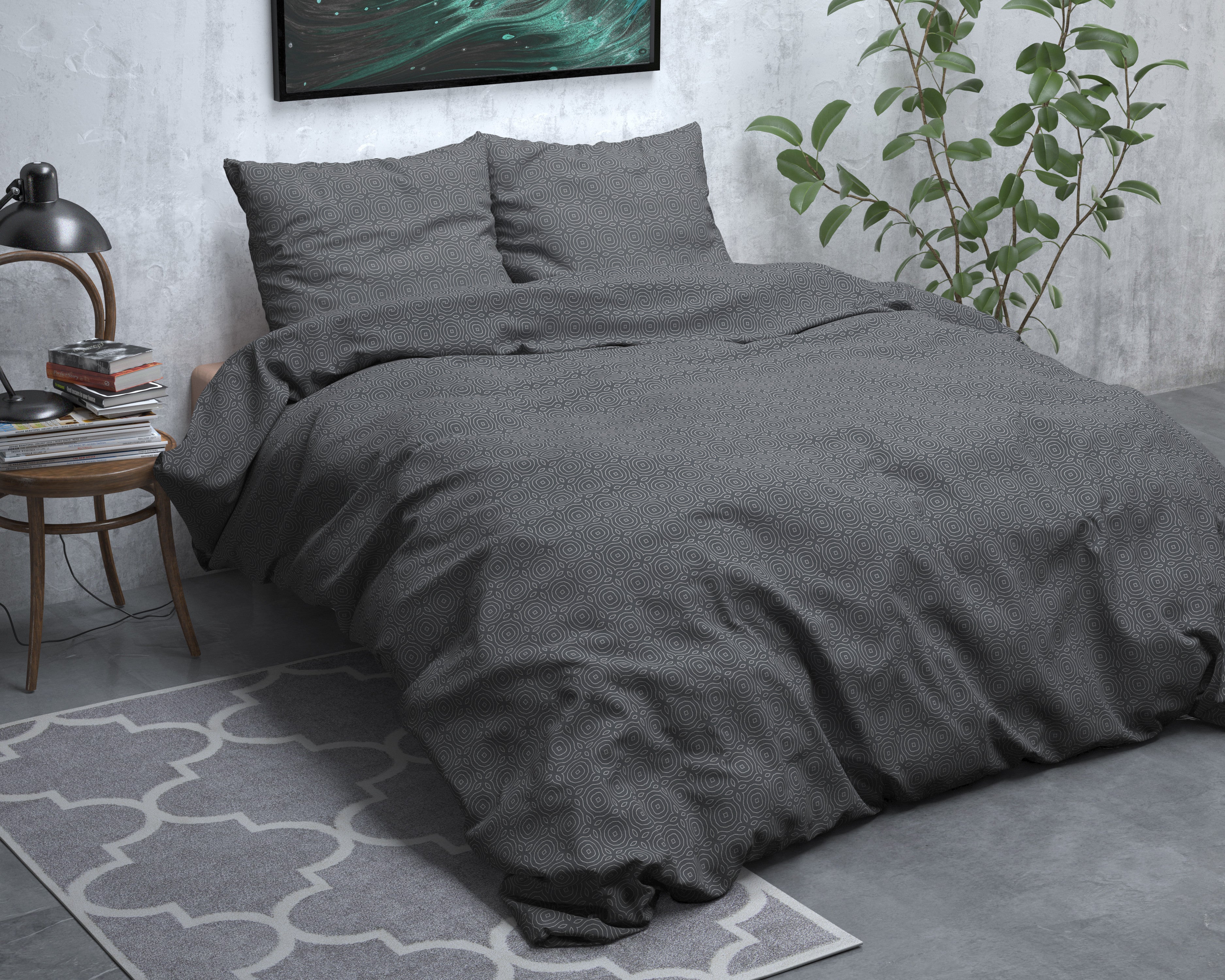 NordDream Flanel Jason pussilakana 140x200/220 antrasiitti