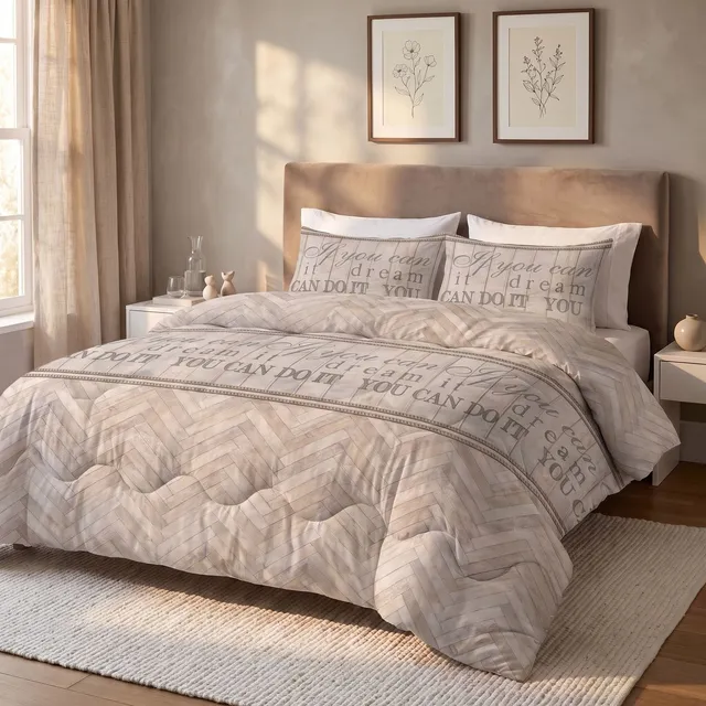 NordDream Lazy Visgraat peitto hiekka 140x220 pestävä