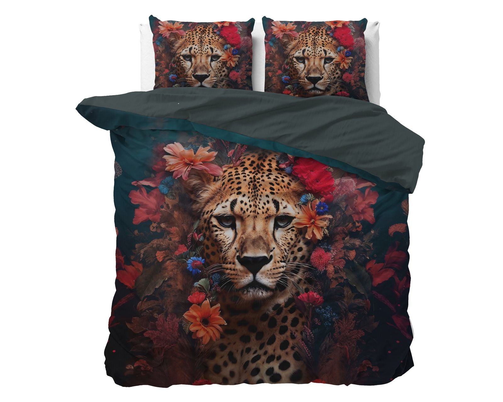 NordDream Leopardo pussilakana multi 200x220 satiini