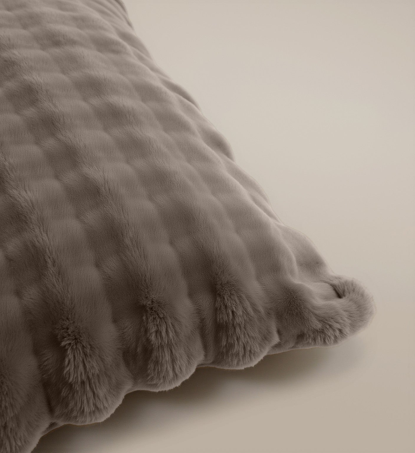 NordDream Teddy Pompom tekoturkis pussilakana 200x220 taupe pehmeä