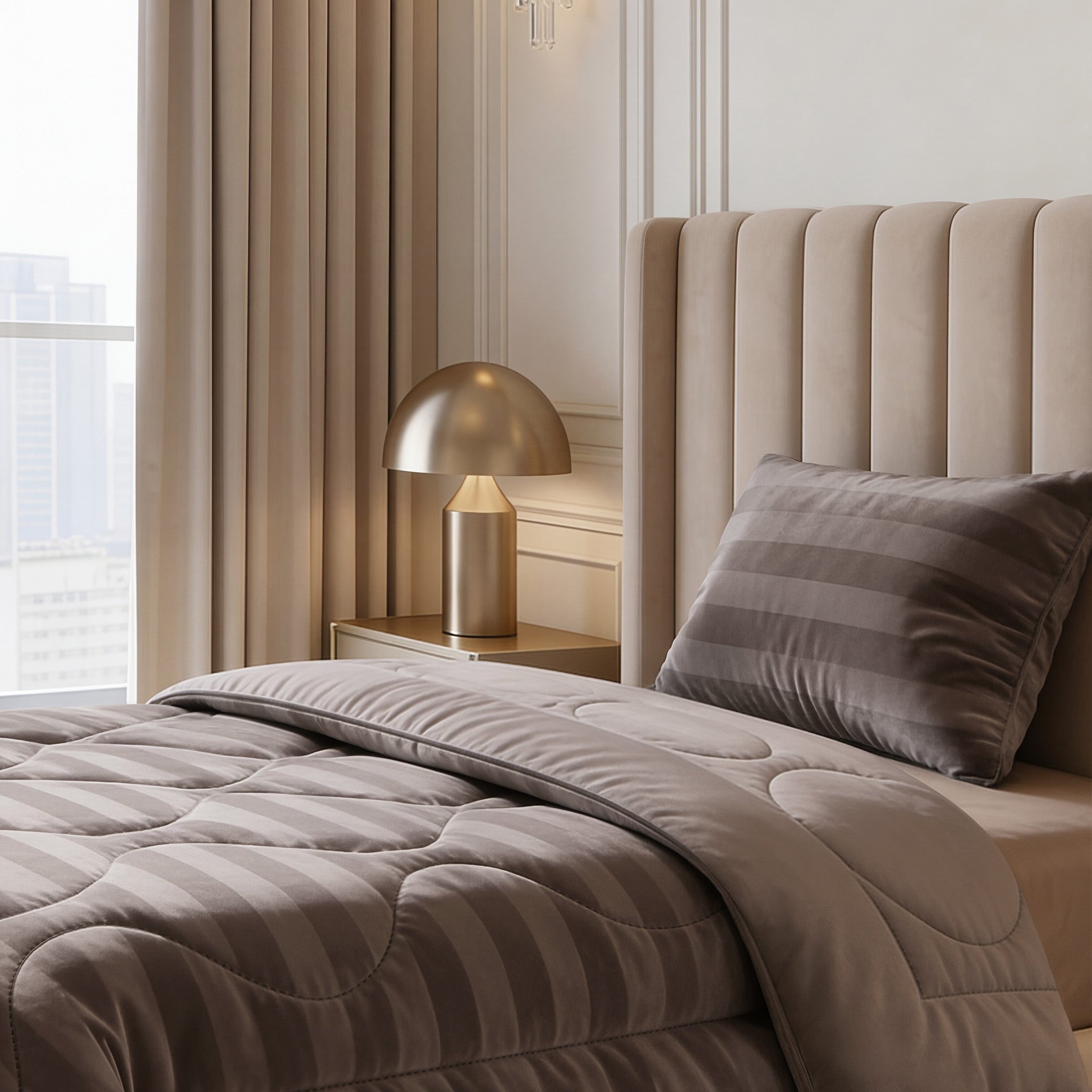 NordDream Lazy peitto 200x200 taupe pestävä velvet