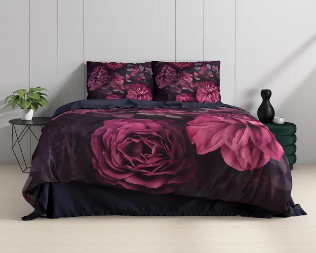 NordDream Wild Satijn Canberra Rood pussilakana 200x200/220 satiini