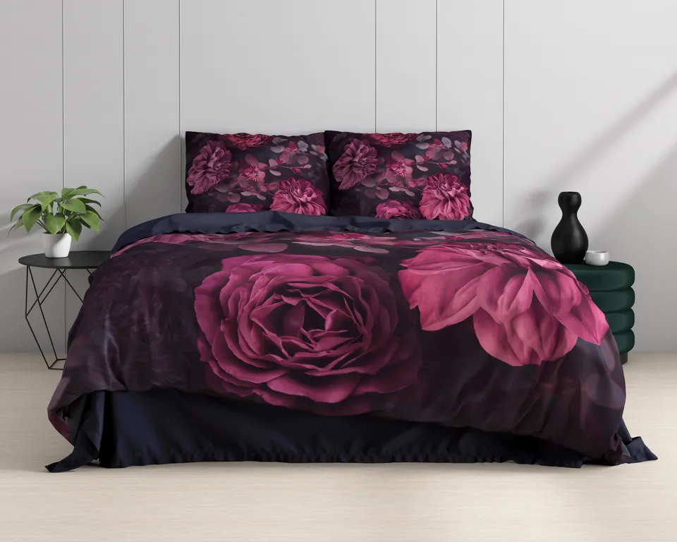 NordDream Wild Satijn Canberra Rood pussilakana 200x200/220 satiini