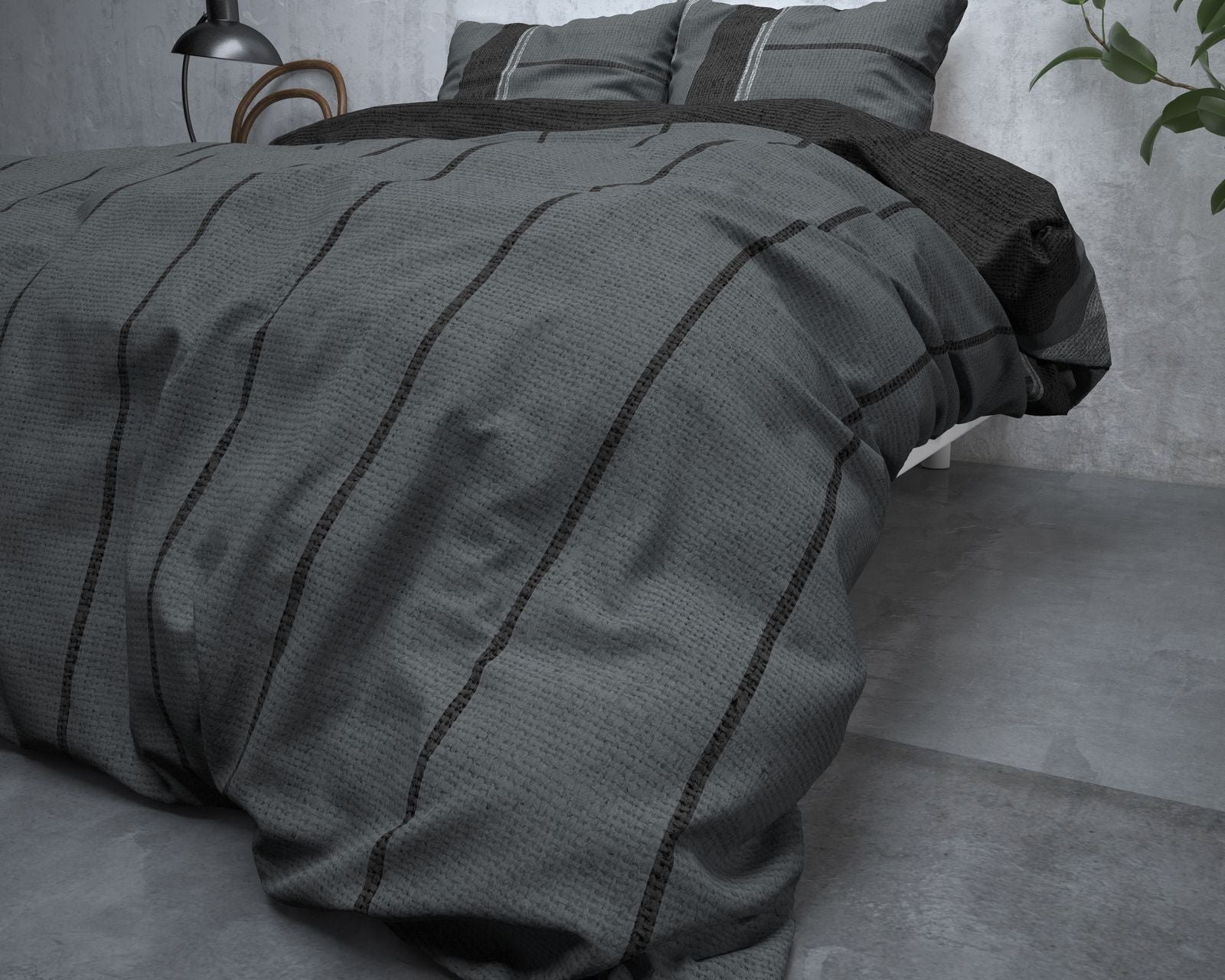 NordDream Flanel Kees pussilakana 240x200 antrasiitti lämmin