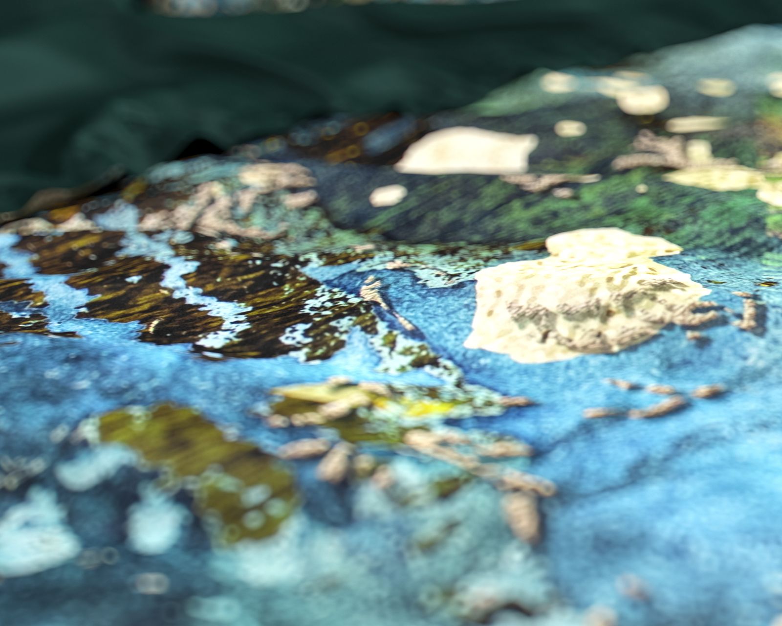 NordDream Wild Satijn pussilakana 140x200 Ocean Drops Blue
