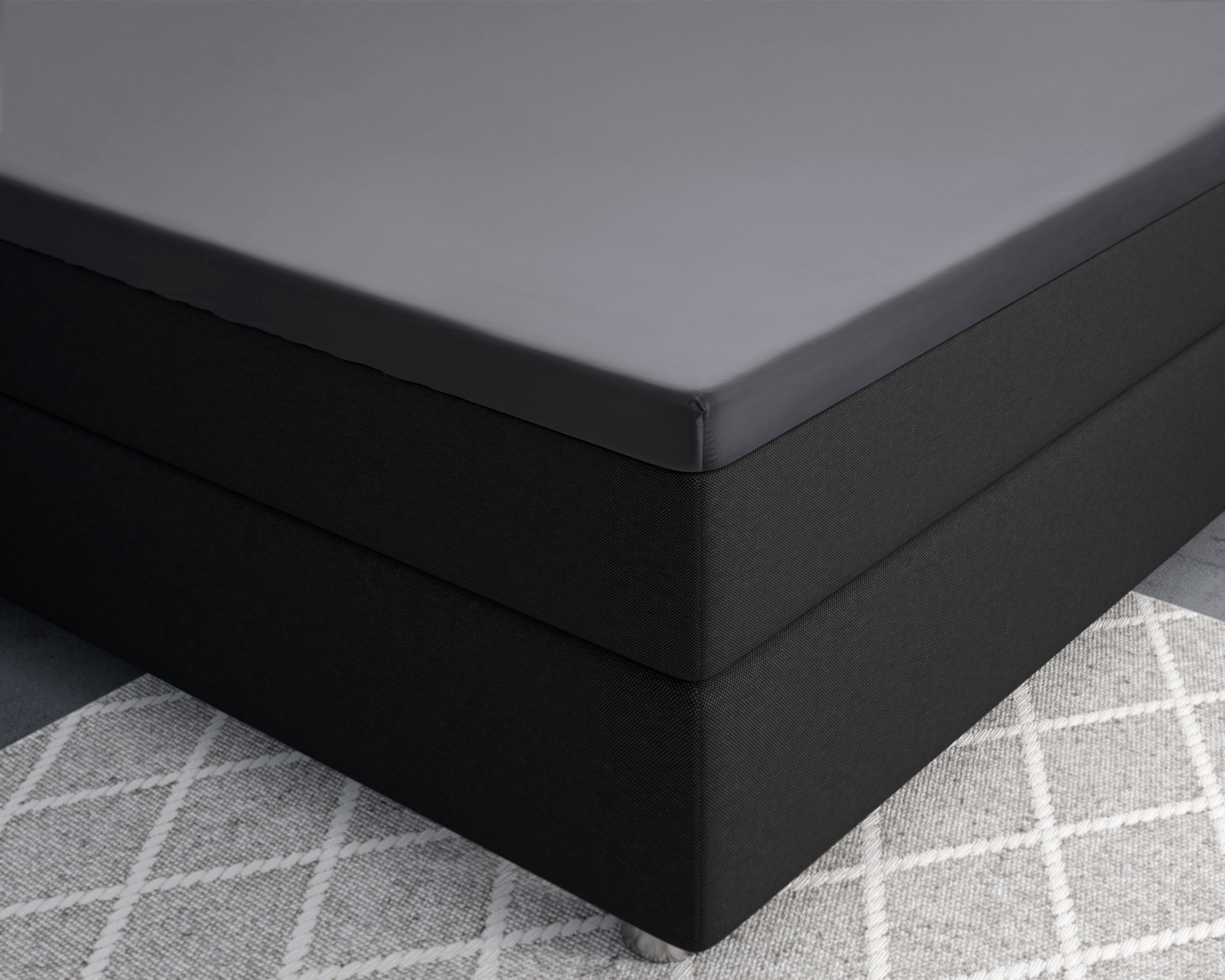 NordDream Satiini splittopper aluslakana antr 180x200