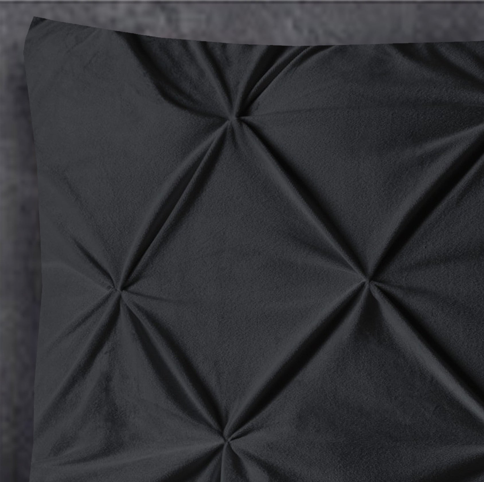 NordDream Velvet Pintuck tyynyliina 60x70 musta 2-pack sametti