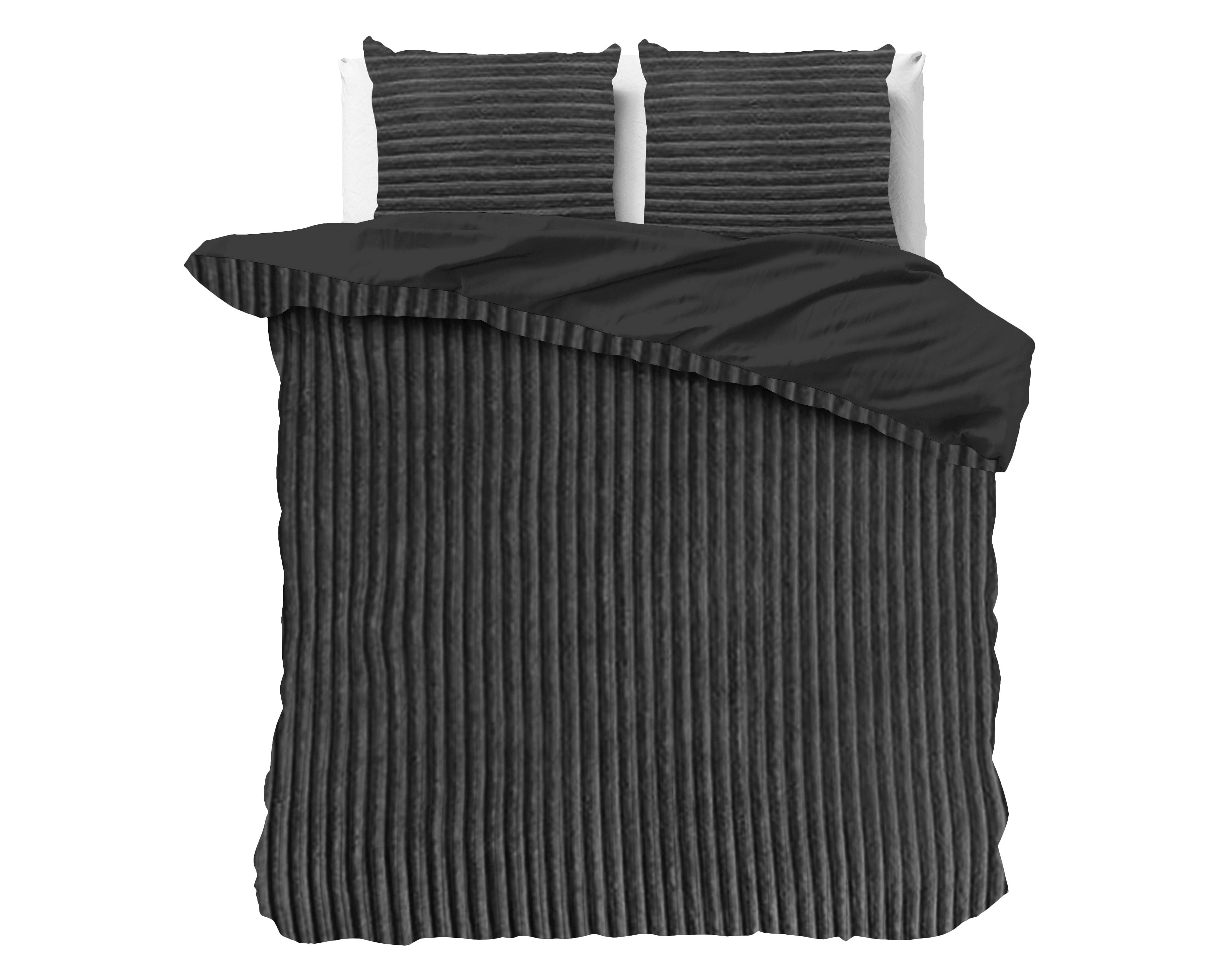 NordDream Teddy Rib pussilakana antrasiitti 140x200/220