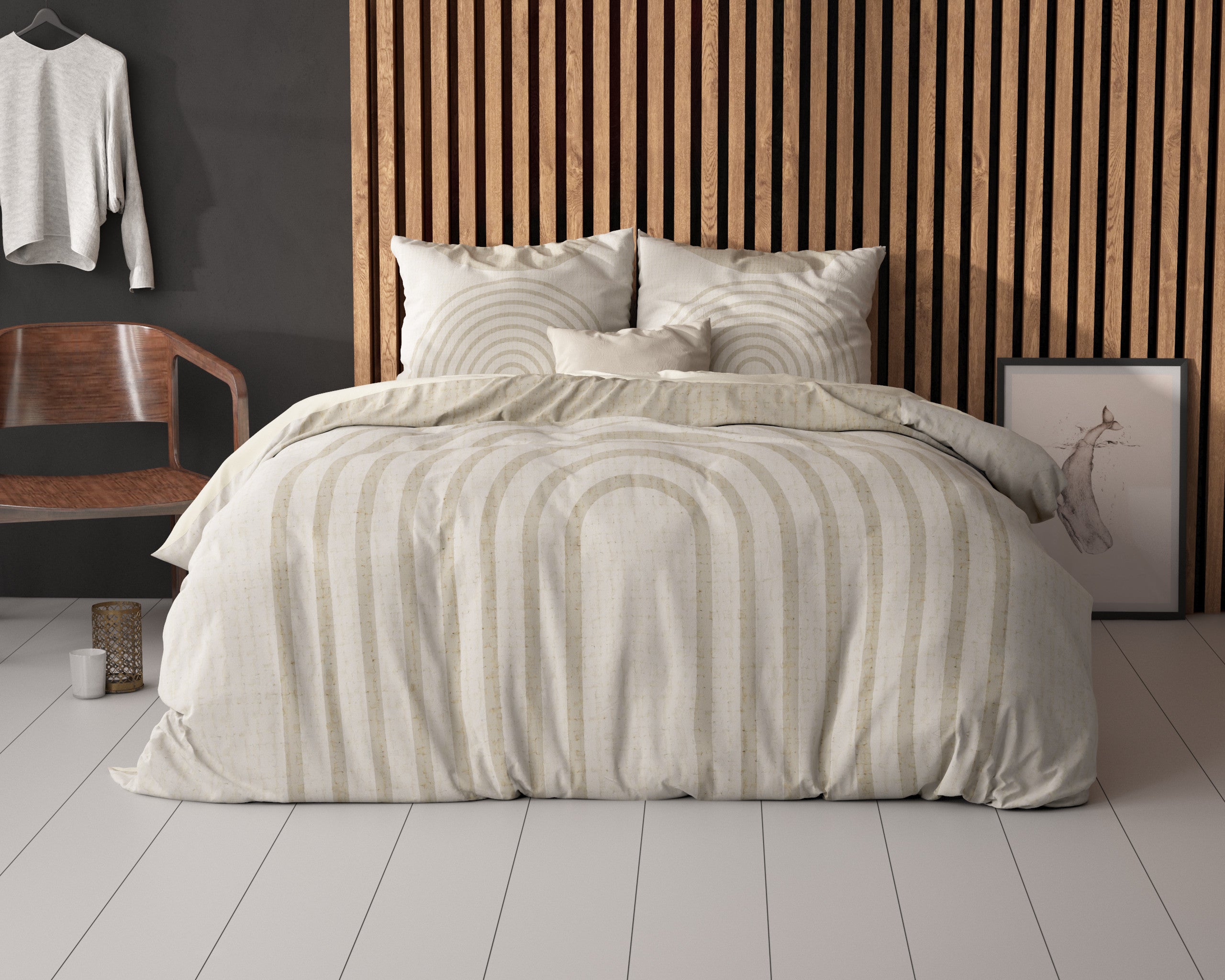 NordDream Essentials Lobna Beige pussilakana 200x220 mikrokuitu