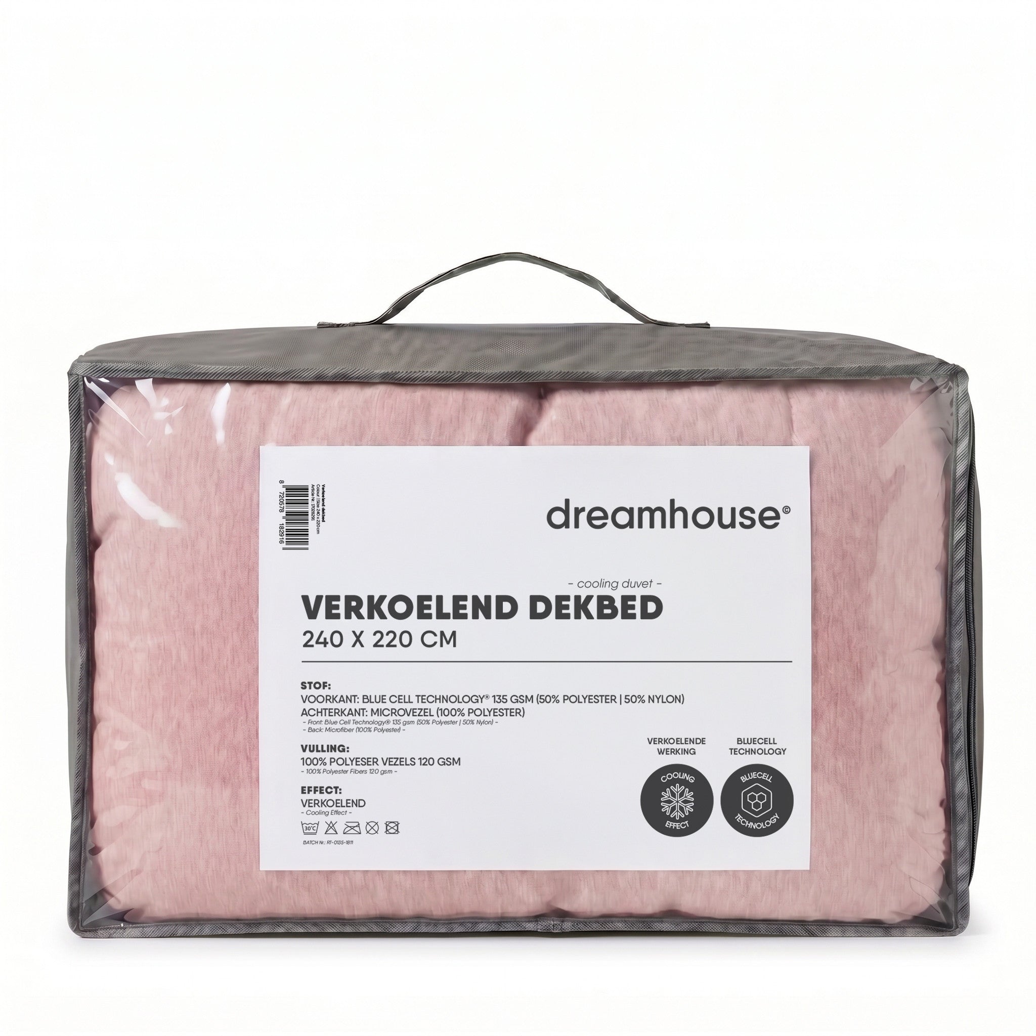 NordDream Blue Cell viilentävä kesäpeitto roosa 200x220 ohut