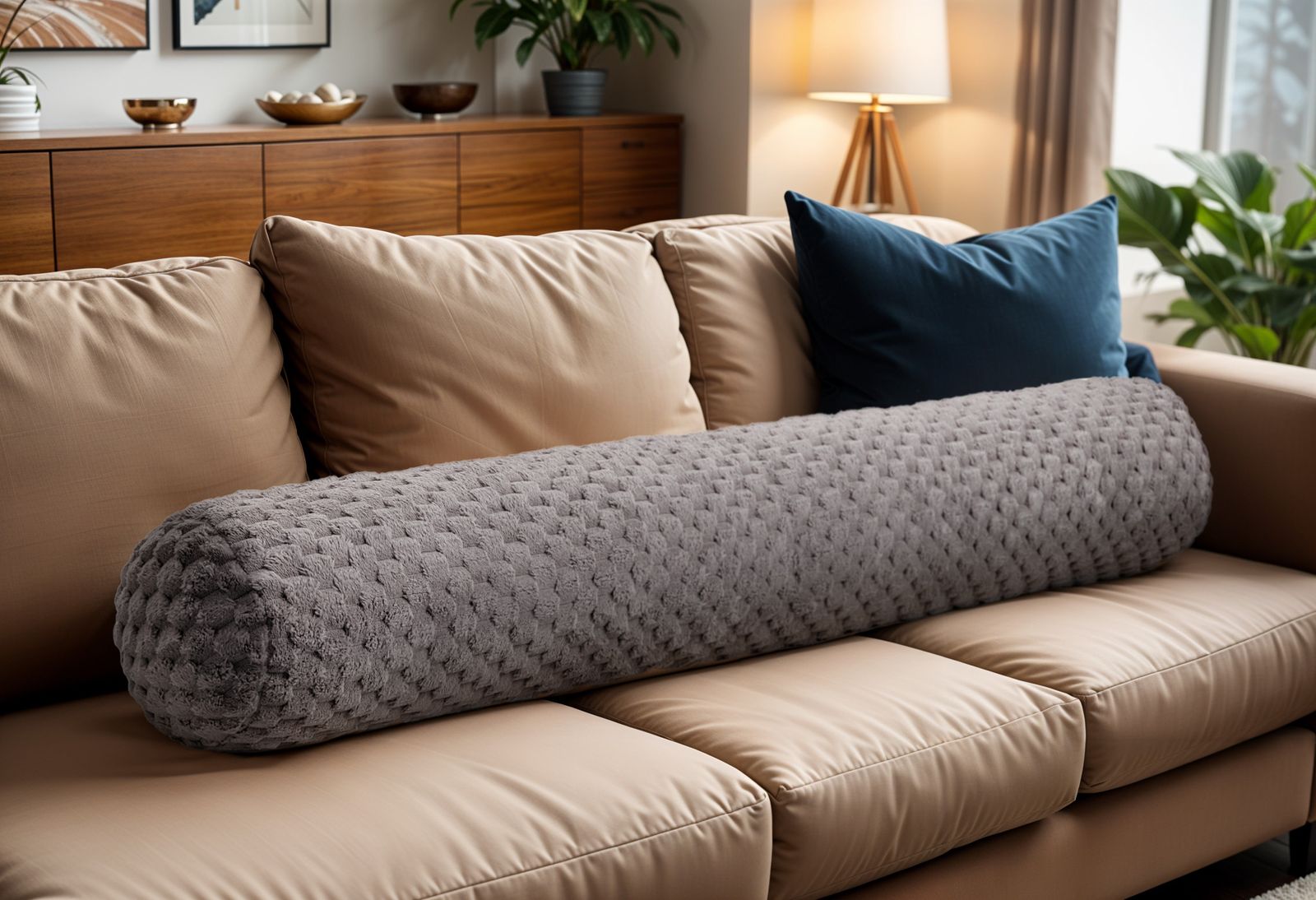 NordDream Bodypillow vartalotyyny 140x20 taupe tukeva