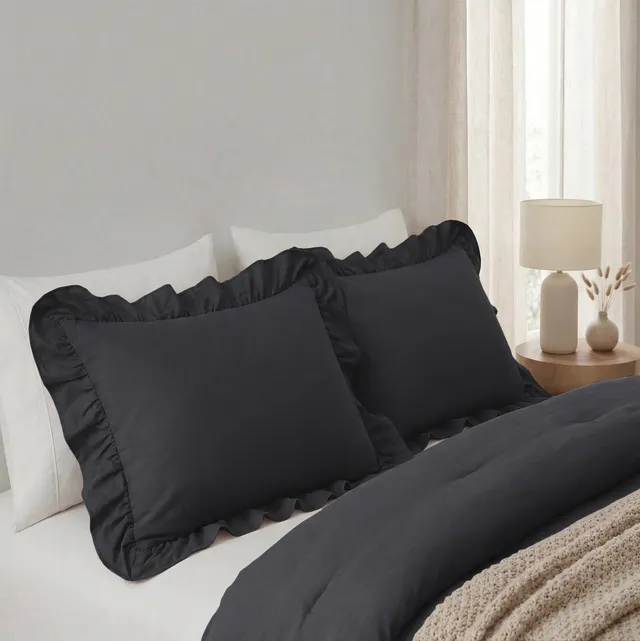 NordSleeps NordDream Lazy Ruffles tyynyliina antrasiitti 2-pack