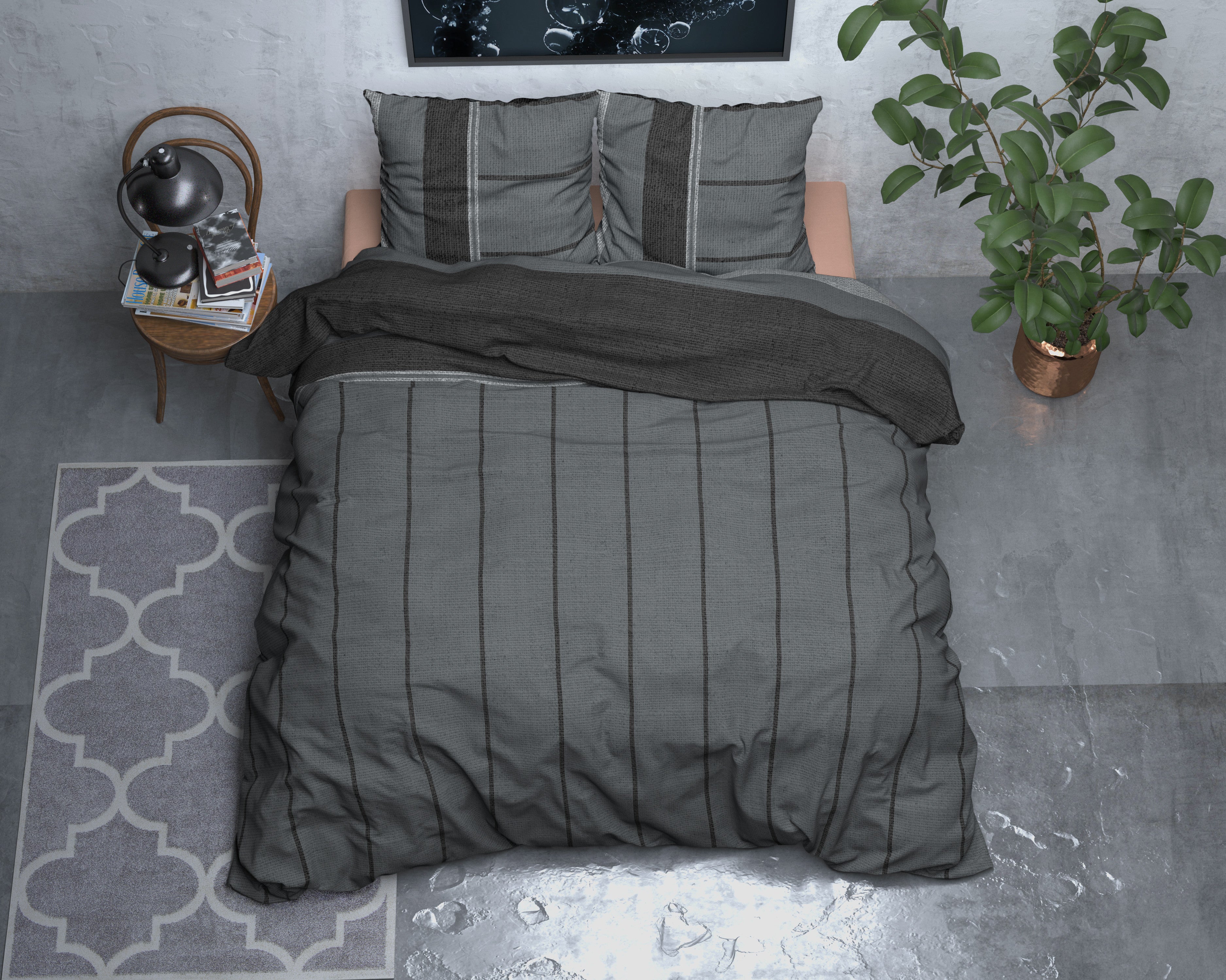 NordDream Flanel Kees pussilakana 240x200 antrasiitti lämmin